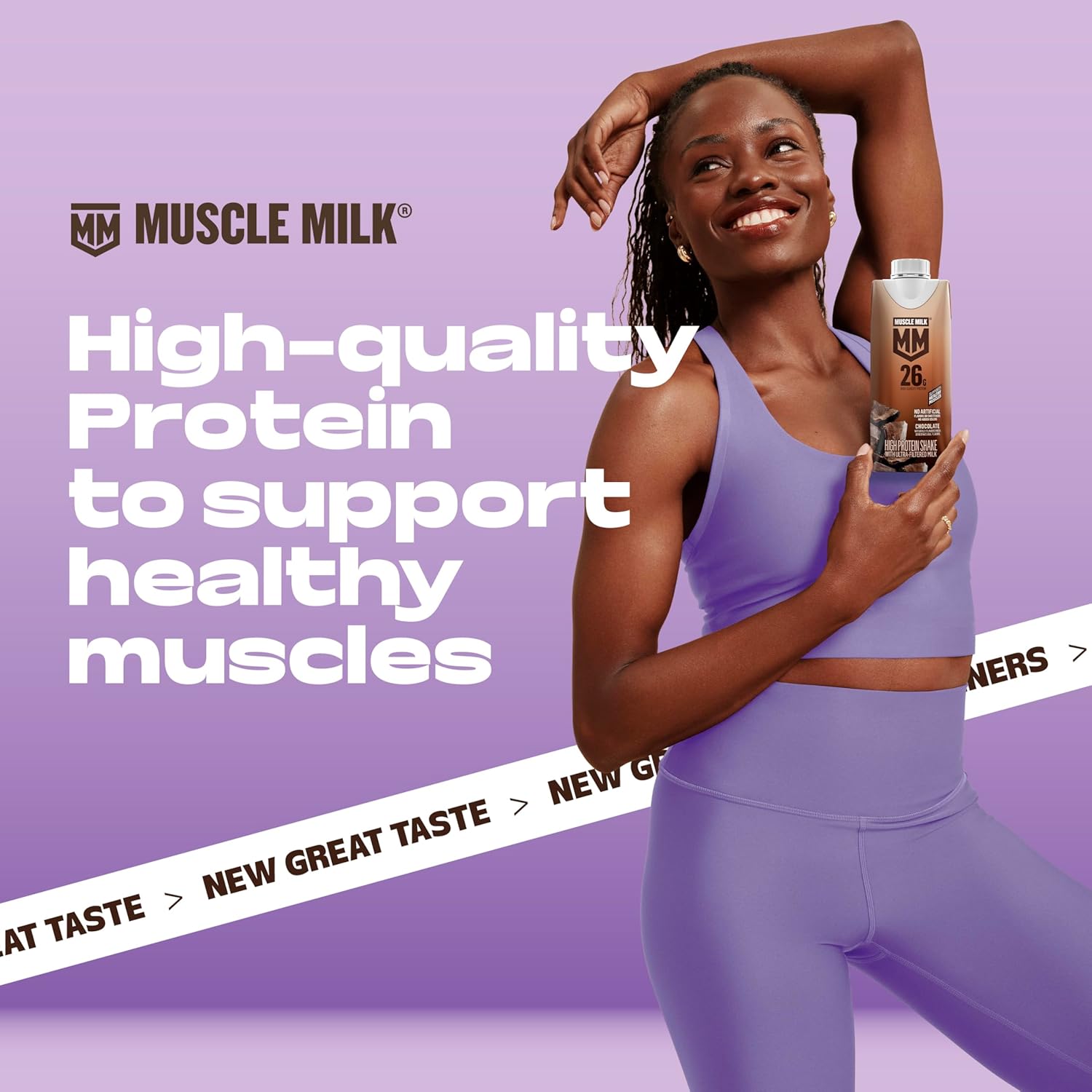 Muscle Milk High Protein Shake, Chocolate, 11 fl oz Cartons (12 Pack)