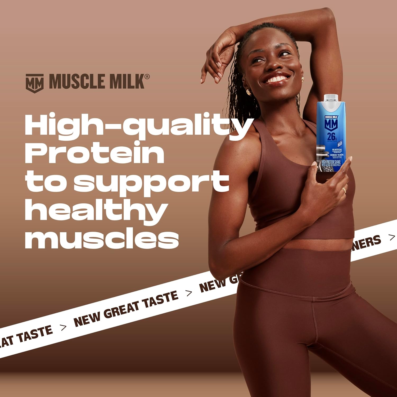 Muscle Milk High Protein Shake, Cookies 'n Creme, 11 oz Cartons (12 Pack)