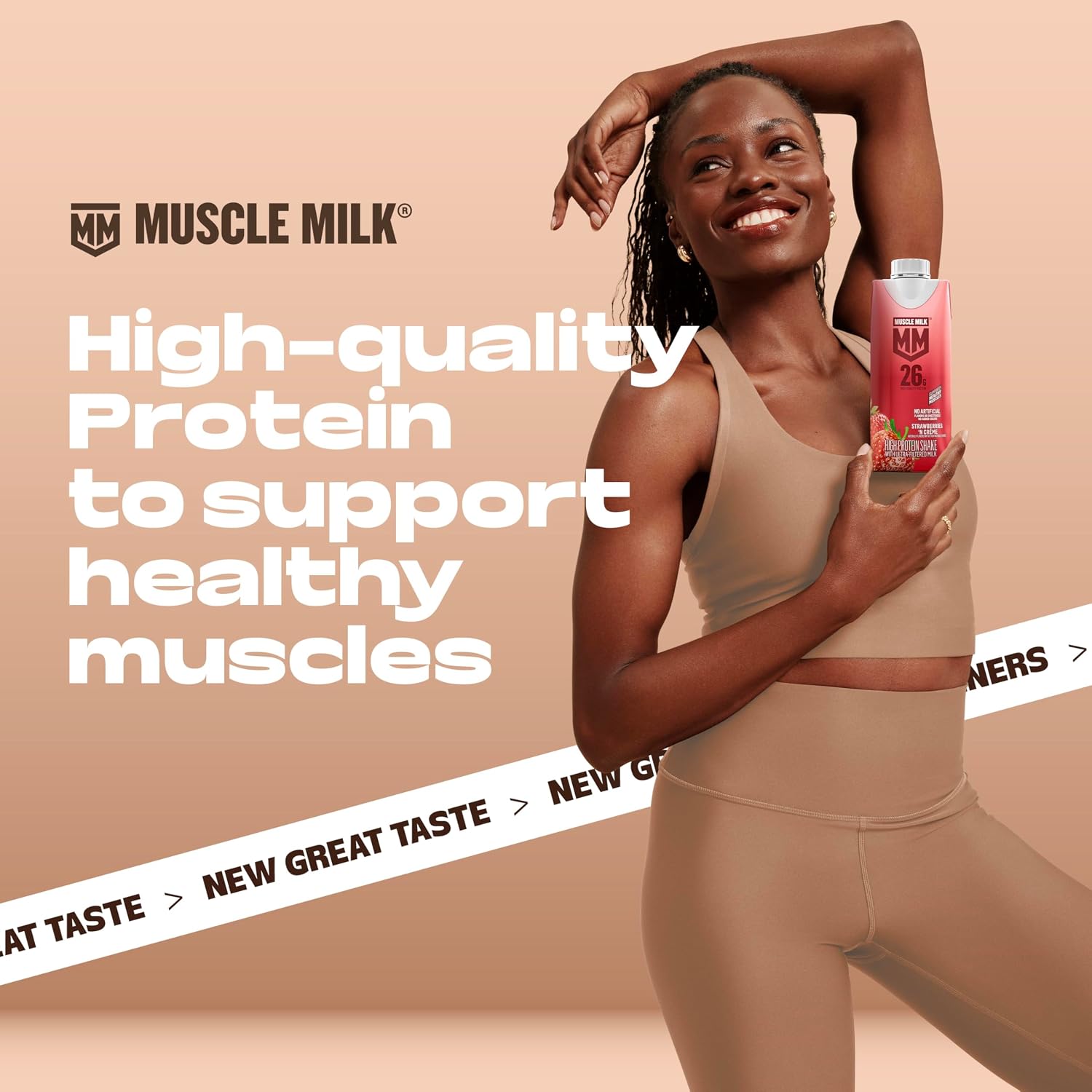 Muscle Milk High Protein Shake, Strawberry, 11 fl oz Cartons (12 Pack)