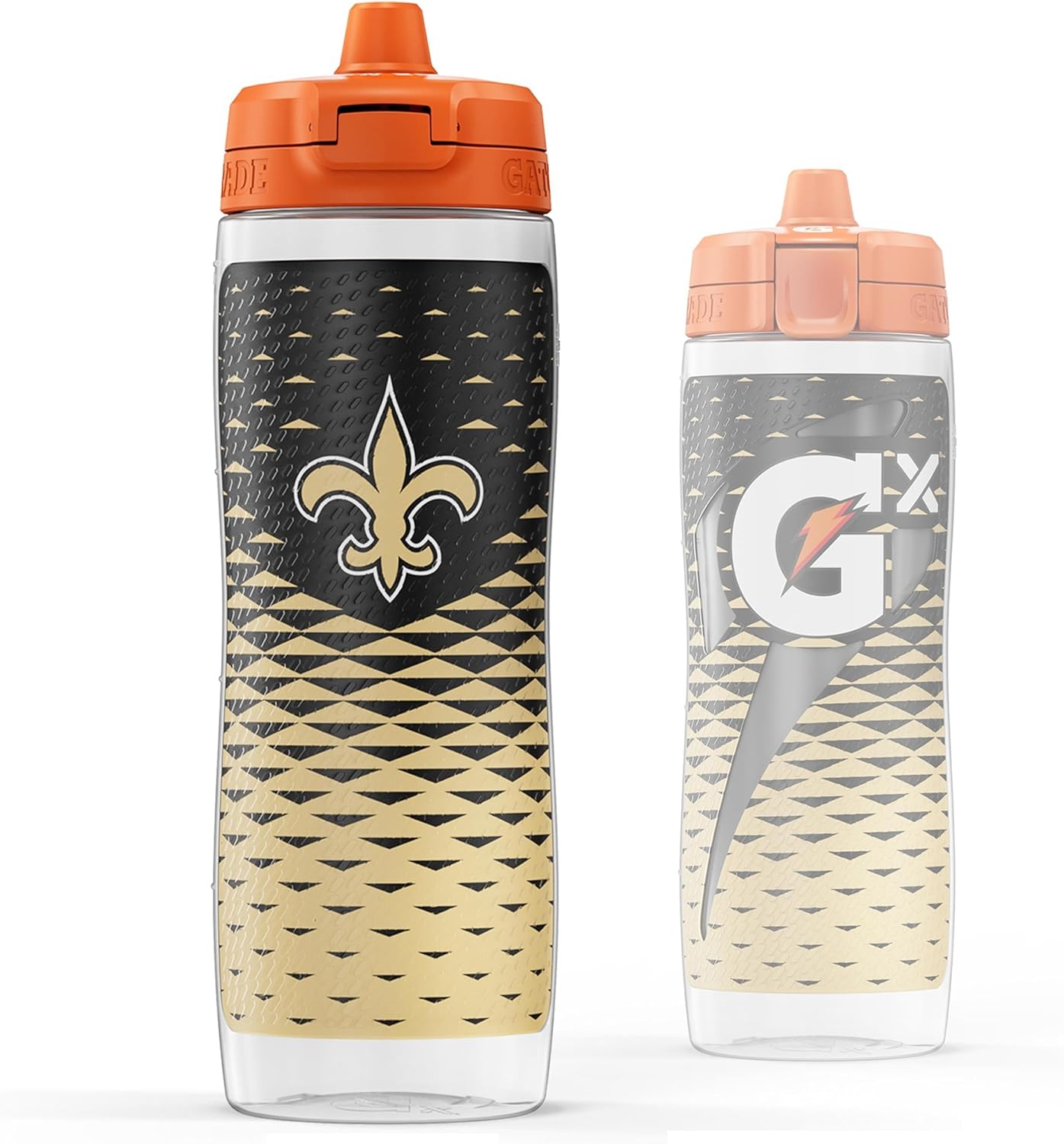 Gatorade Gx NFL Non-Slip Squeeze Bottles, 30 fl oz, Gx Hydration System New Orleans Saints