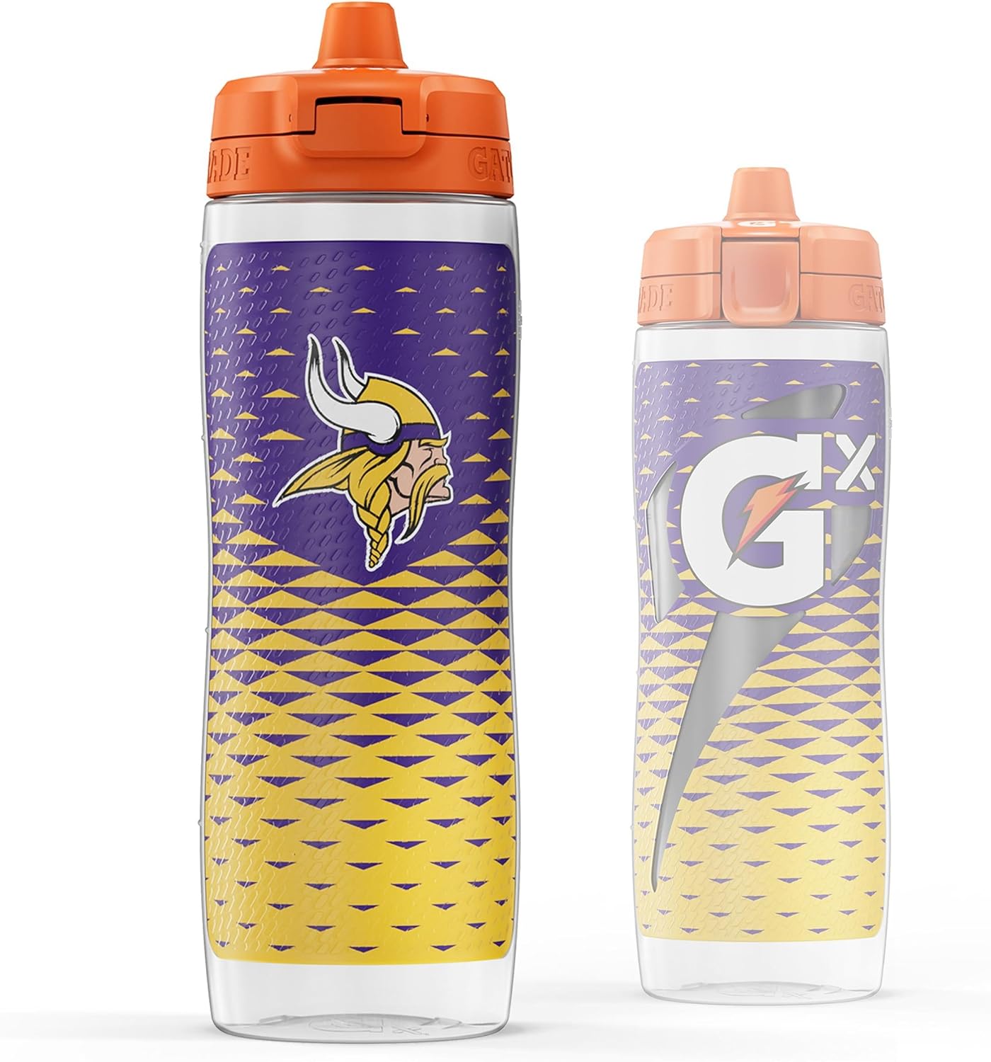 Gatorade Gx NFL Non-Slip Squeeze Bottles, 30 fl oz, Gx Hydration System Minnesota Vikings