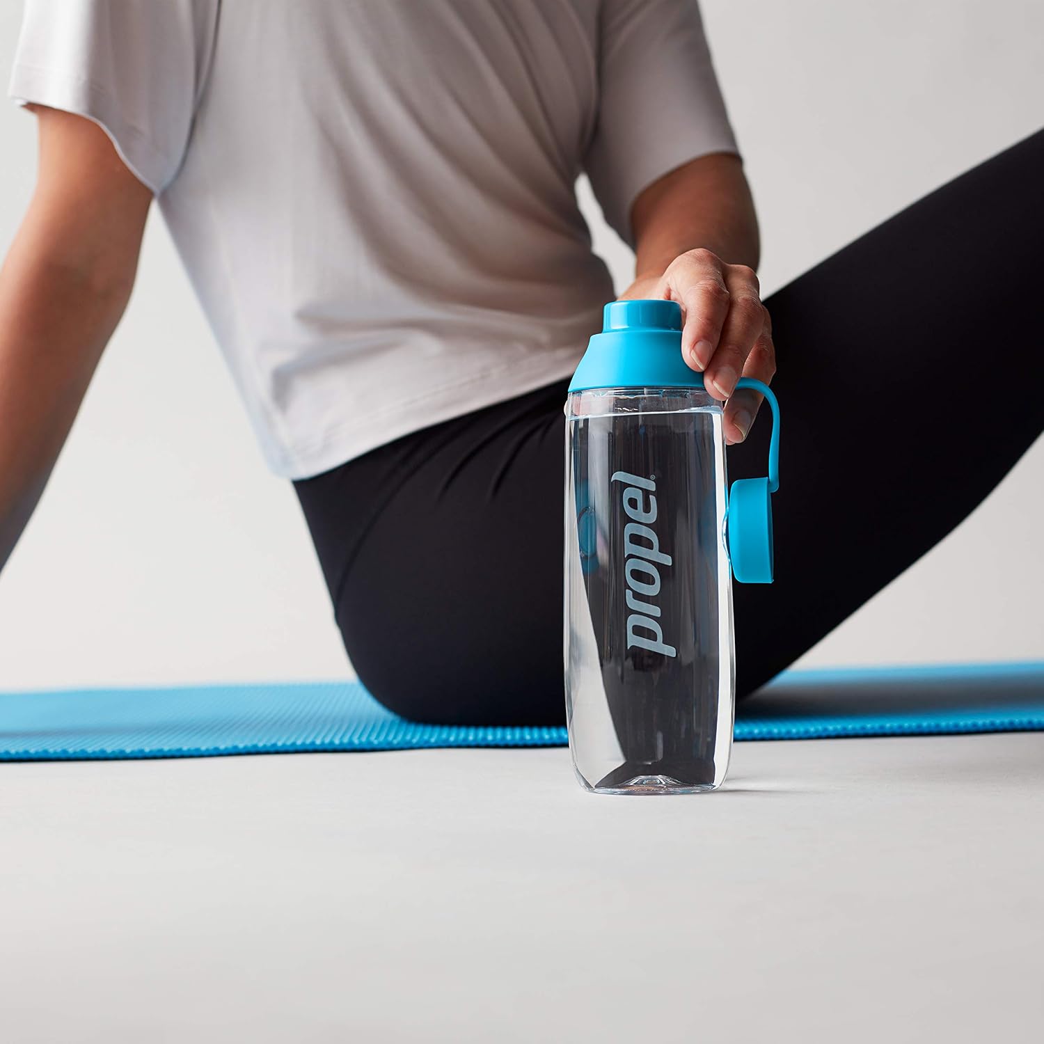 Propel 20oz Reusable Bottle, BPA Free, Impact Resistant, On-The-Go Strap, Dishwasher Safe Blue