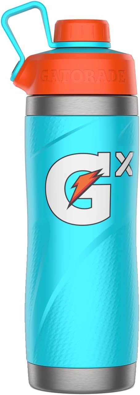 Gatorade Gx Stainless Steel Bottle, 32oz Neon Blue