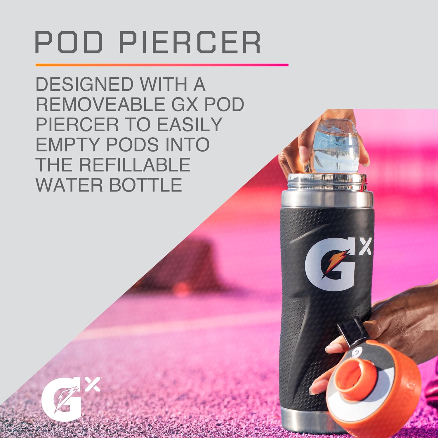 Gatorade Gx Stainless Steel Bottle, 32oz Neon Blue