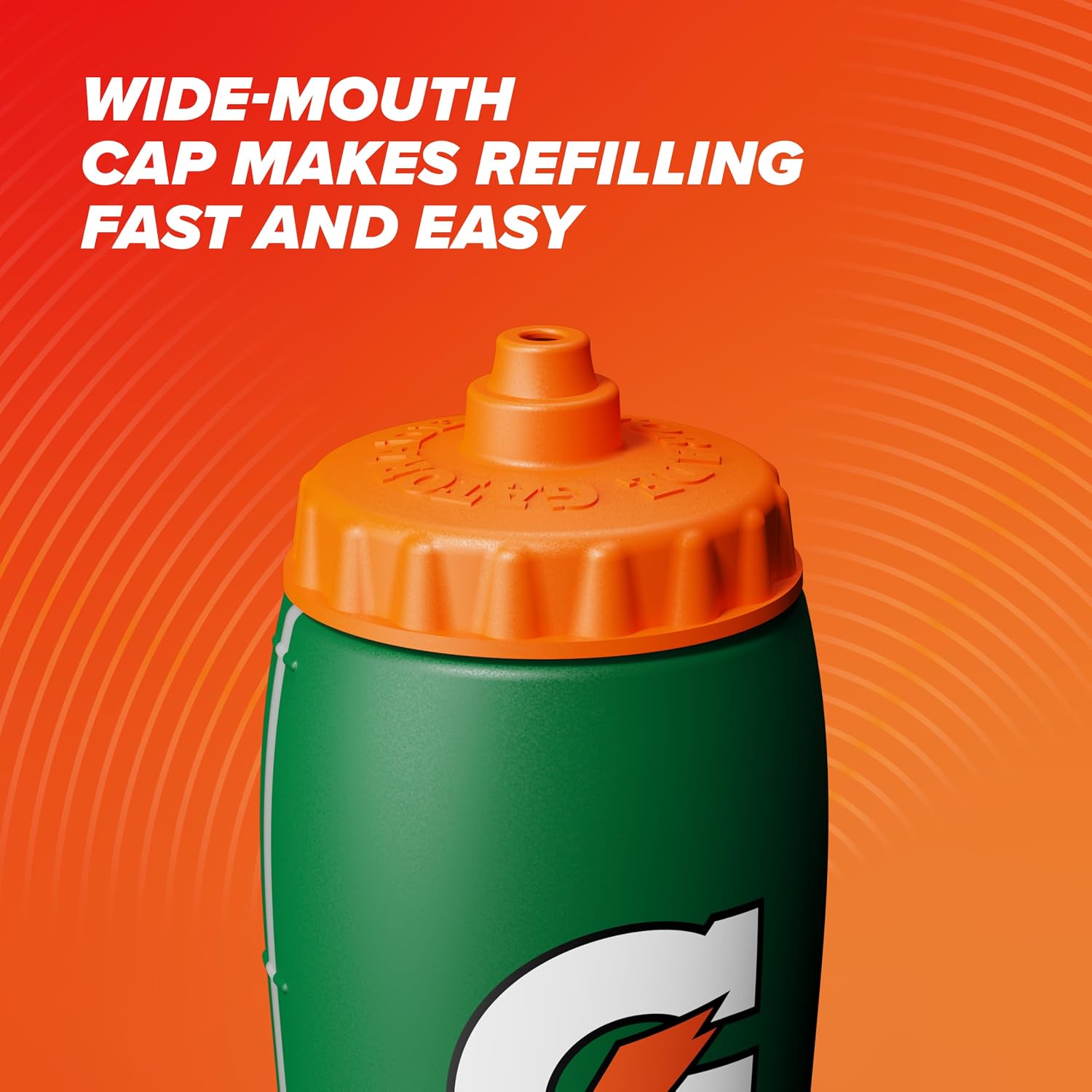 Gatorade Contour Squeeze Reusable Bottle, 32 oz Bottles, (6 Pack)