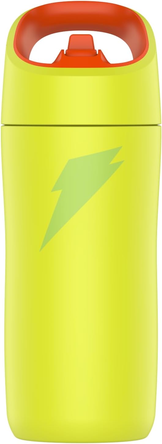 Gatorade Kids' Rookie Metal Water Bottle, 12oz, Stainless Steel Bottle, Double-Wall Insulation, Vacuum Insulated, Thermo Mug Yellow