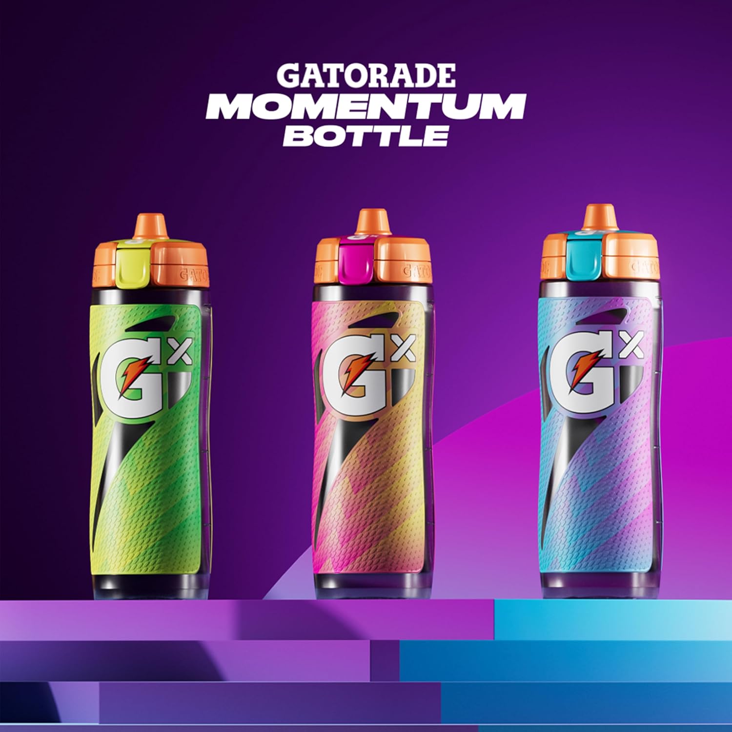 Gatorade Gx Bottle, 30 ounces, Momentum Neon Blue