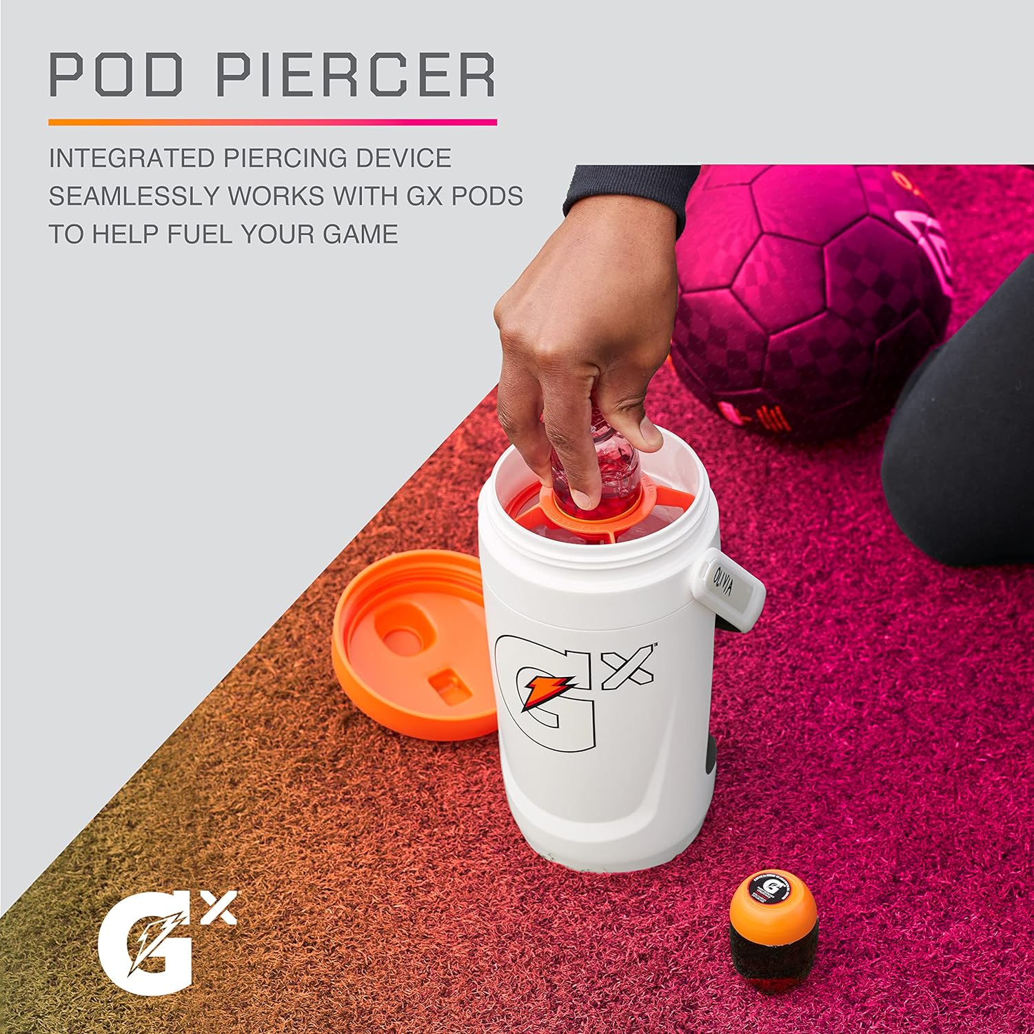 Gatorade Gx Performance Jug, 64oz, Leakproof, Non Slip Grip, Great for Athletes, Pink Neon Pink