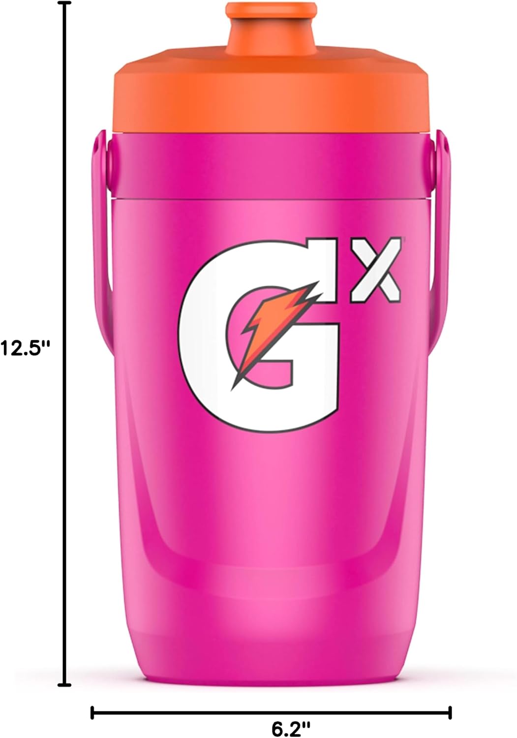 Gatorade Gx Performance Jug, 64oz, Leakproof, Non Slip Grip, Great for Athletes, Pink Neon Pink
