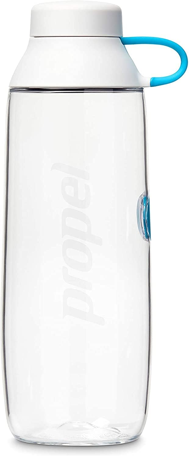 Propel 20oz Reusable Bottle, BPA Free, Impact Resistant, On-The-Go Strap, Dishwasher Safe White
