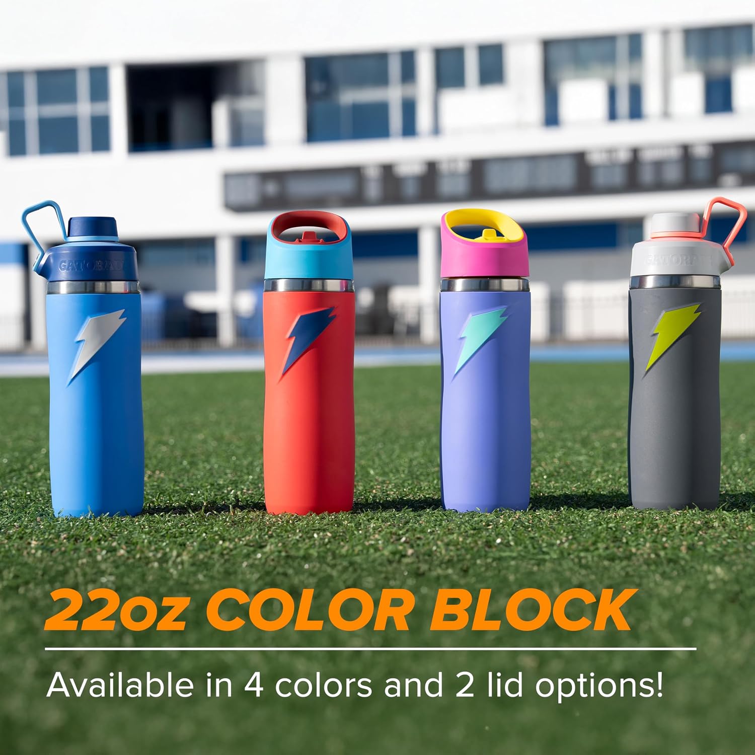 Gatorade 'Overtime' 22oz Stainless Steel Water Bottle, Straw Cap, PurplePink