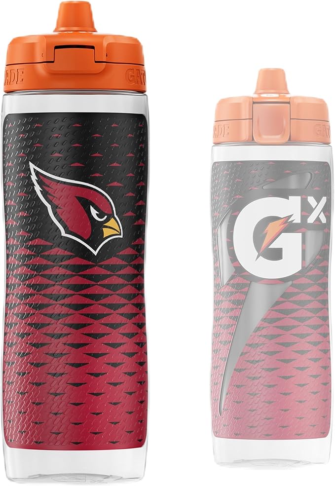 Gatorade Gx NFL Non-Slip Squeeze Bottles, 30 fl oz, Gx Hydration System Arizona Cardinals