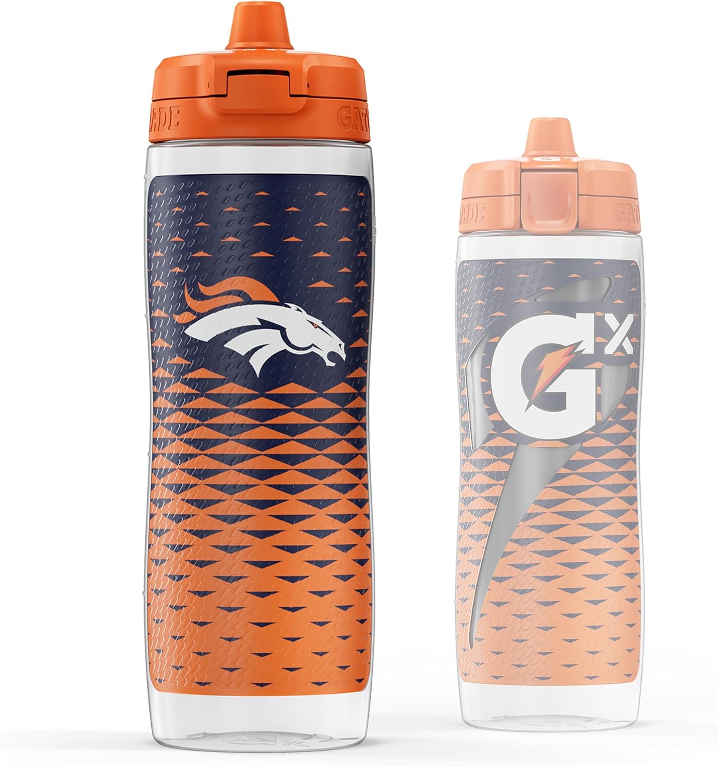 Gatorade Gx NFL Non-Slip Squeeze Bottles, 30 fl oz, Gx Hydration System Denver Broncos
