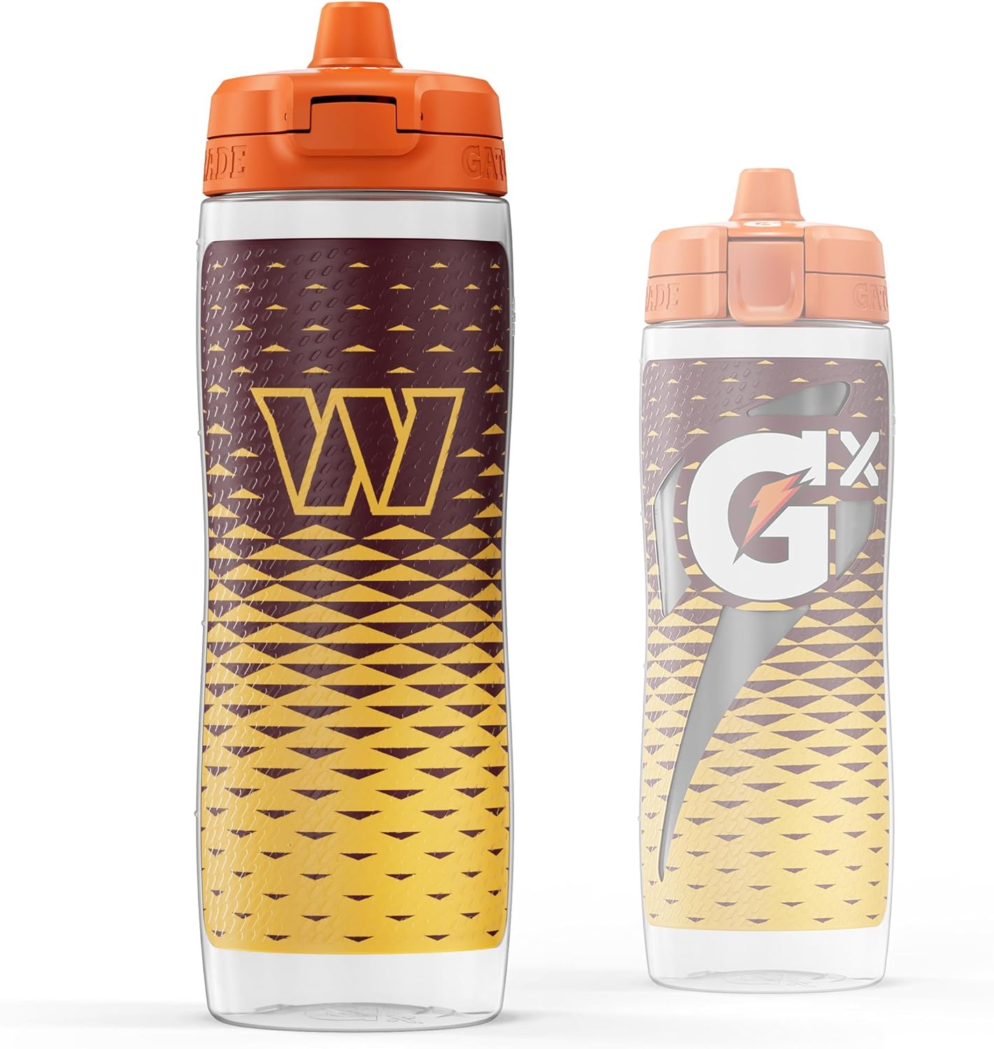Gatorade Gx NFL Non-Slip Squeeze Bottles, 30 fl oz, Gx Hydration System Washington Commanders