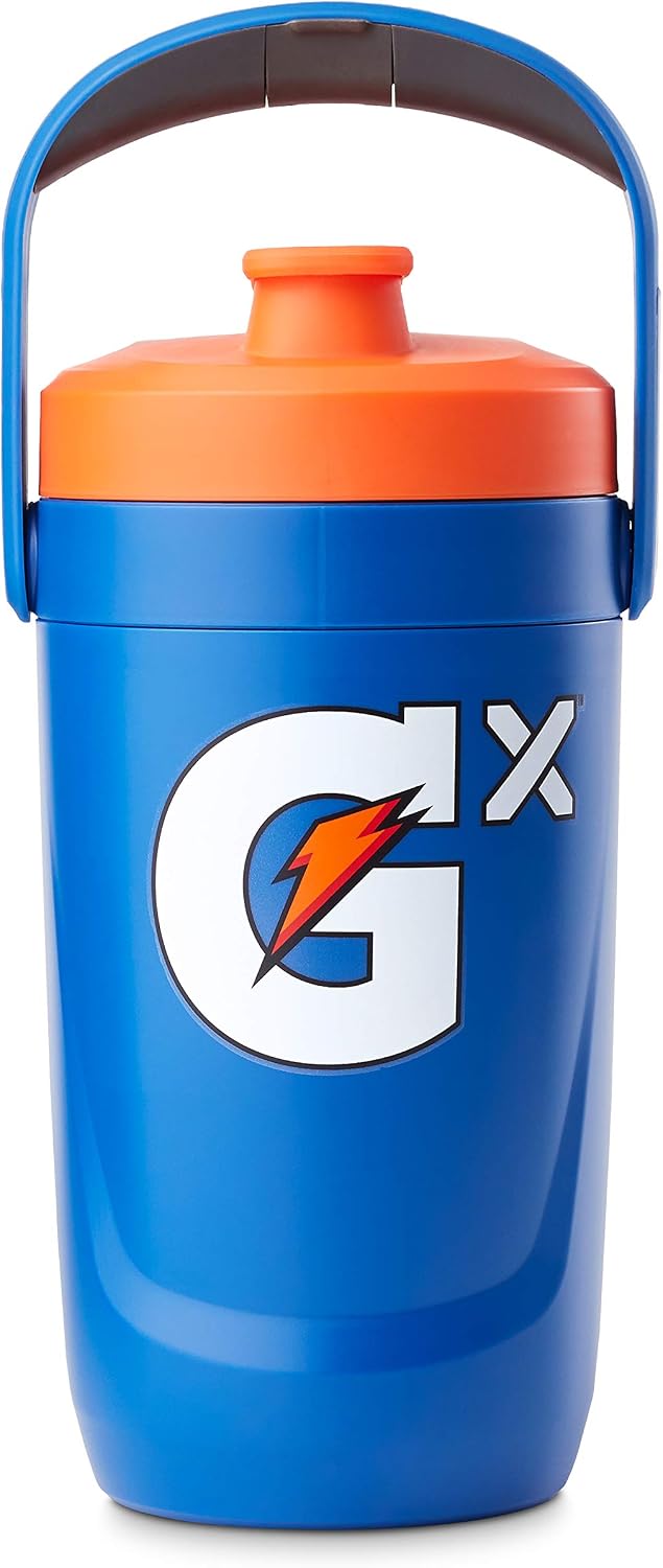 Gatorade Gx Performance Jug, 64oz, Leakproof, Non Slip Grip, Great for Athletes, Blue