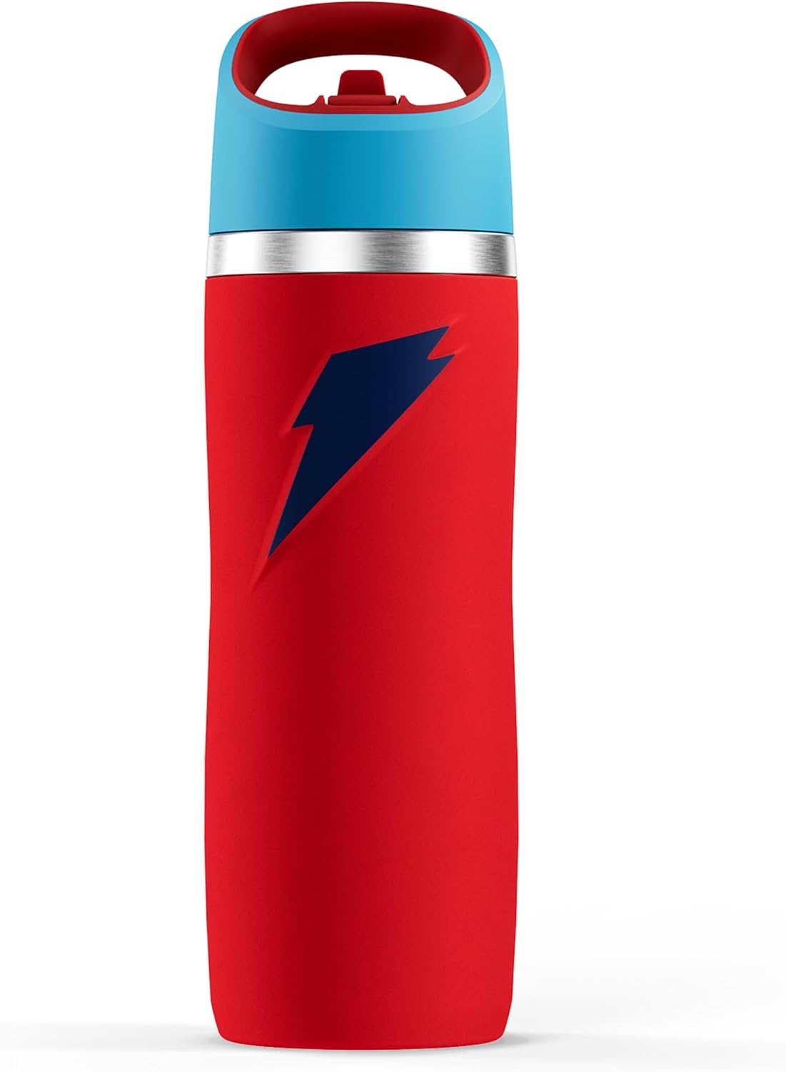 Gatorade 'Overtime' 32oz Stainless Steel Water Bottle, Straw Cap, RedBlue