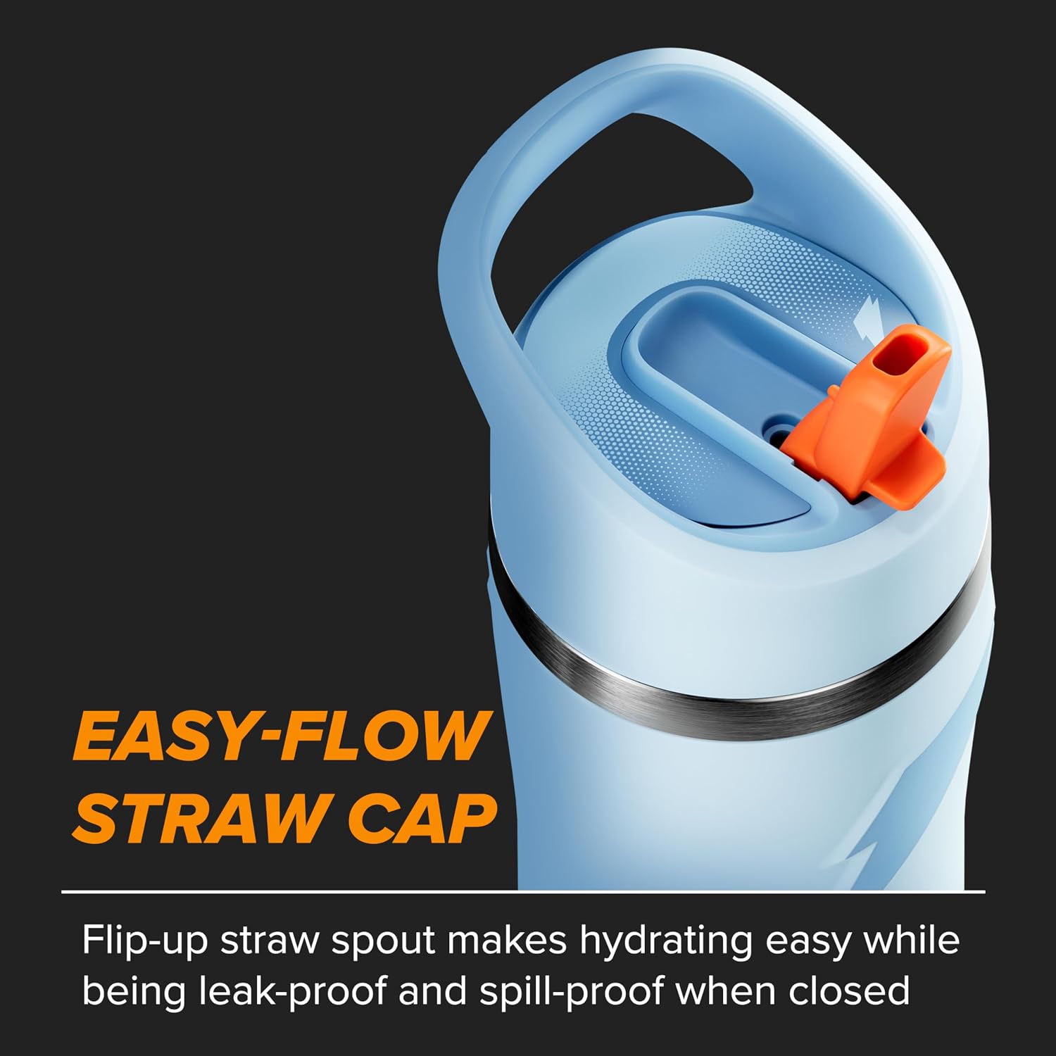 Gatorade 'Overtime' 32oz Stainless Steel Water Bottle, Straw Cap, RedBlue