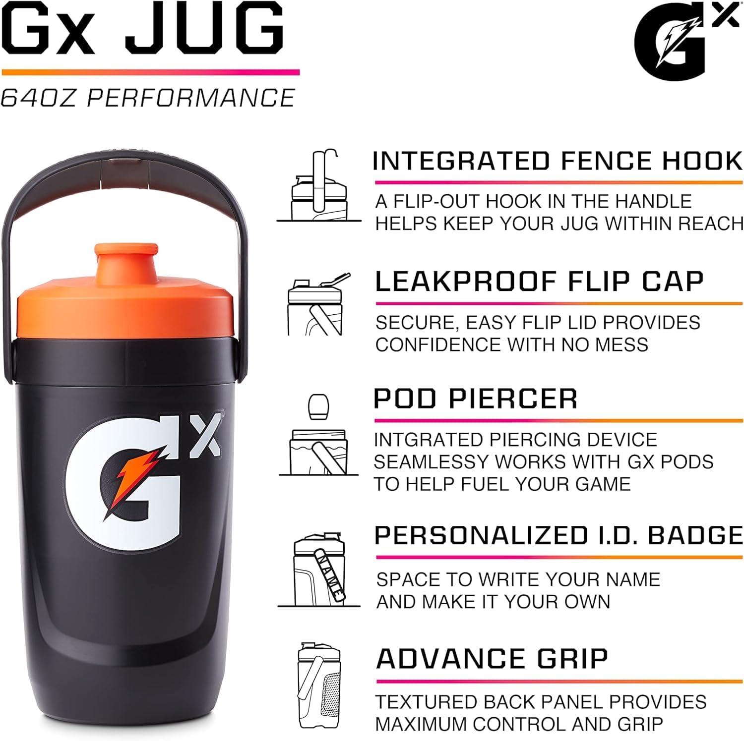 Gatorade Gx Performance Jug, 64oz, Cobalt Blue