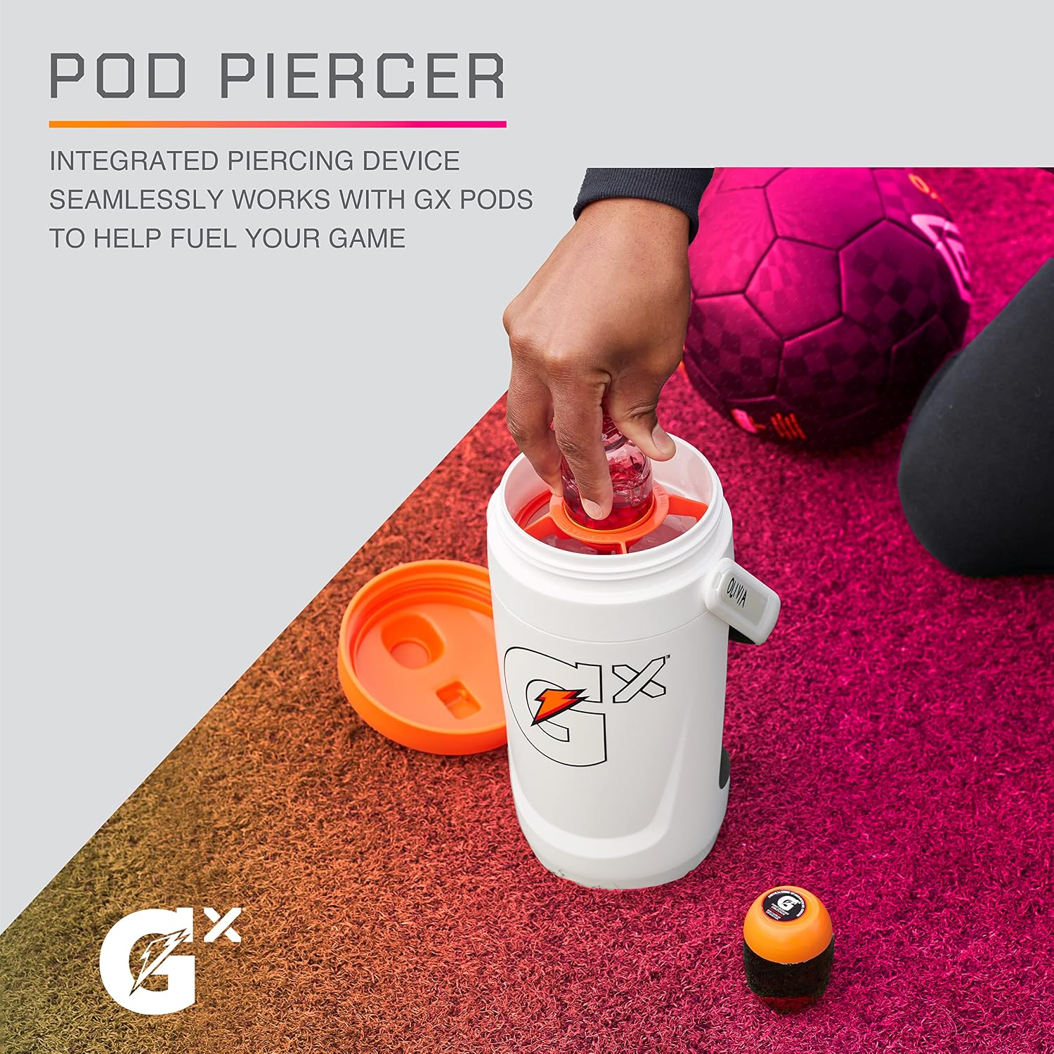 Gatorade Gx Performance Jug, 64oz, Leakproof, Non Slip Grip, Great for Athletes, Neon Yellow