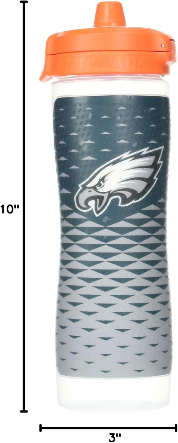 Gatorade Gx NFL Non-Slip Squeeze Bottles, 30 fl oz, Gx Hydration System Philadelphia Eagles