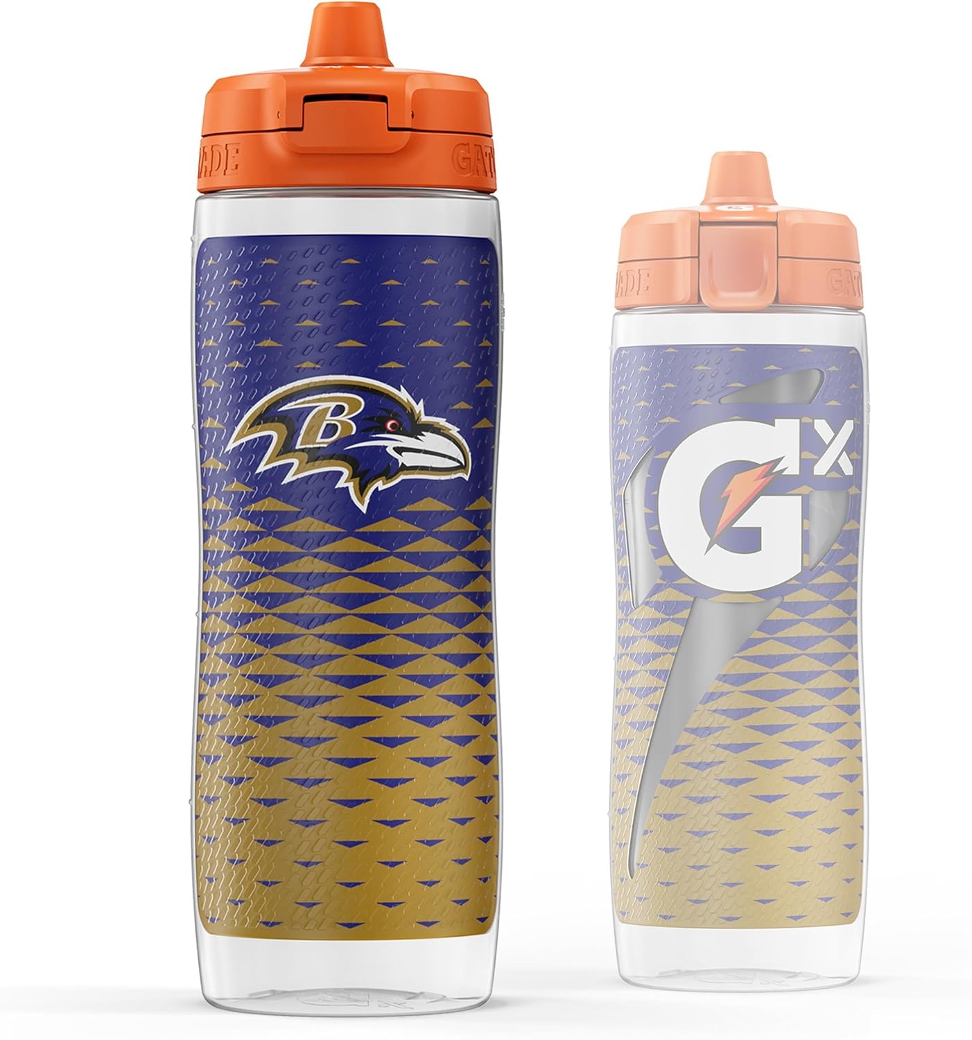 Gatorade Gx NFL Non-Slip Squeeze Bottles, 30 fl oz, Gx Hydration System Baltimore Ravens