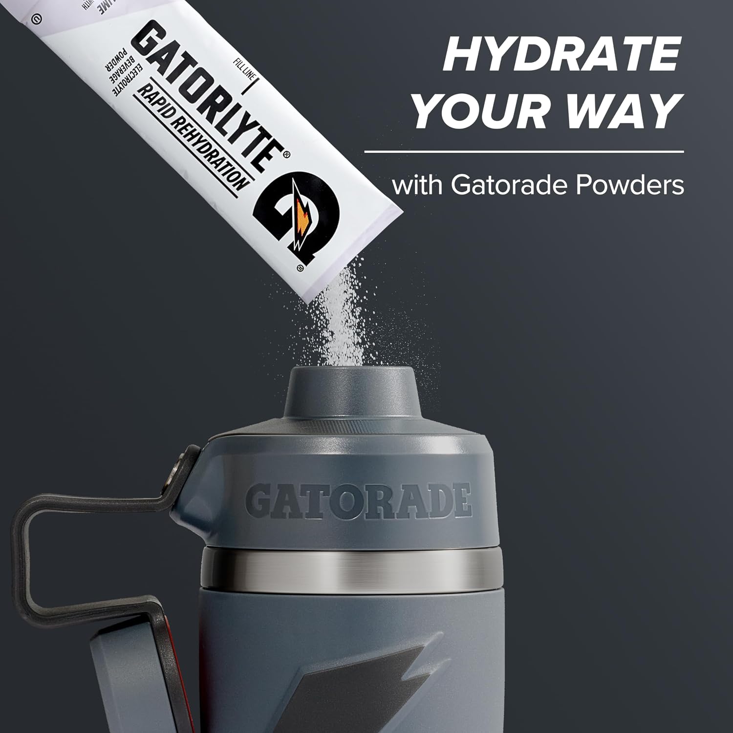 Gatorade 'Overtime' 32oz Stainless Steel Water Bottle, Twist Cap, Royal BlueNavy
