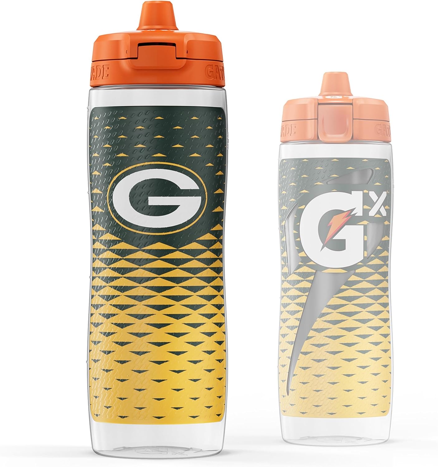 Gatorade Gx NFL Non-Slip Squeeze Bottles, 30 fl oz, Gx Hydration System Green Bay Packers