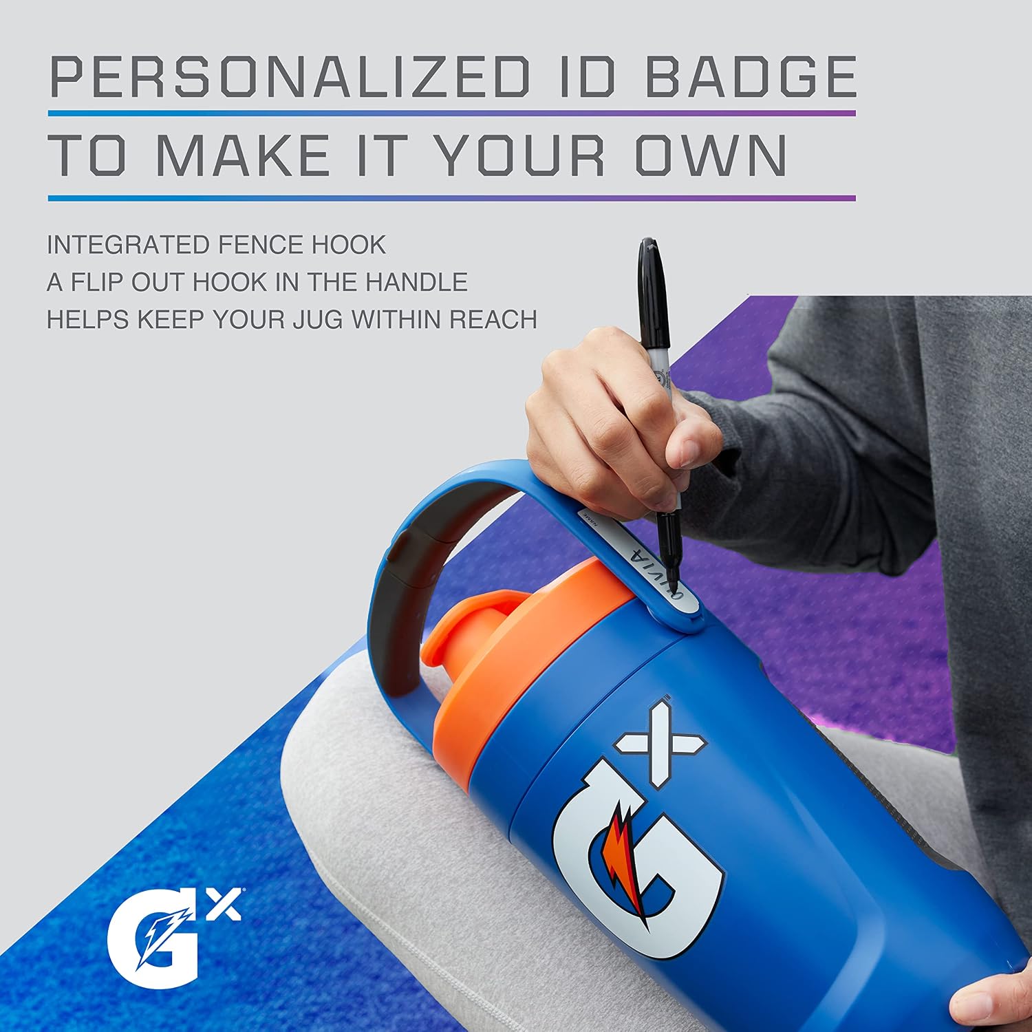 Gatorade Gx Jug, 64oz, Navy Blue