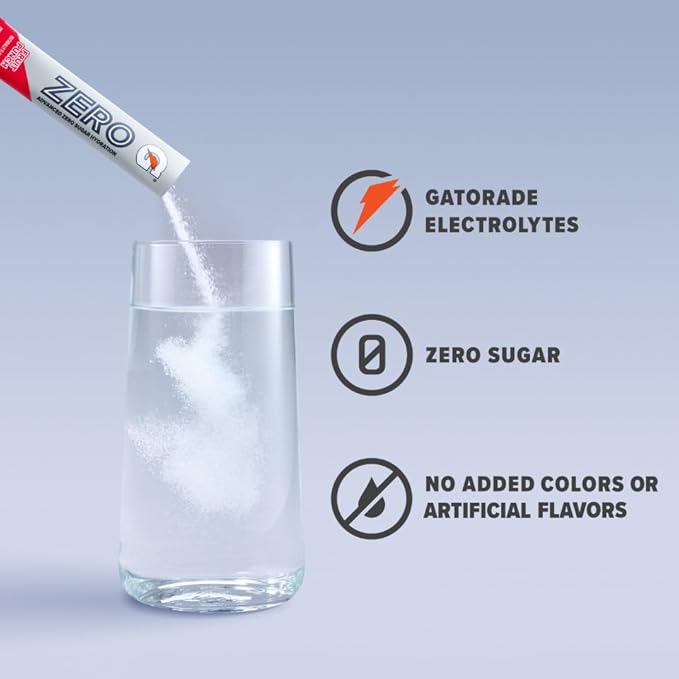 Gatorade Zero Sugar Powder, Glacier Freeze, (32 Servings)