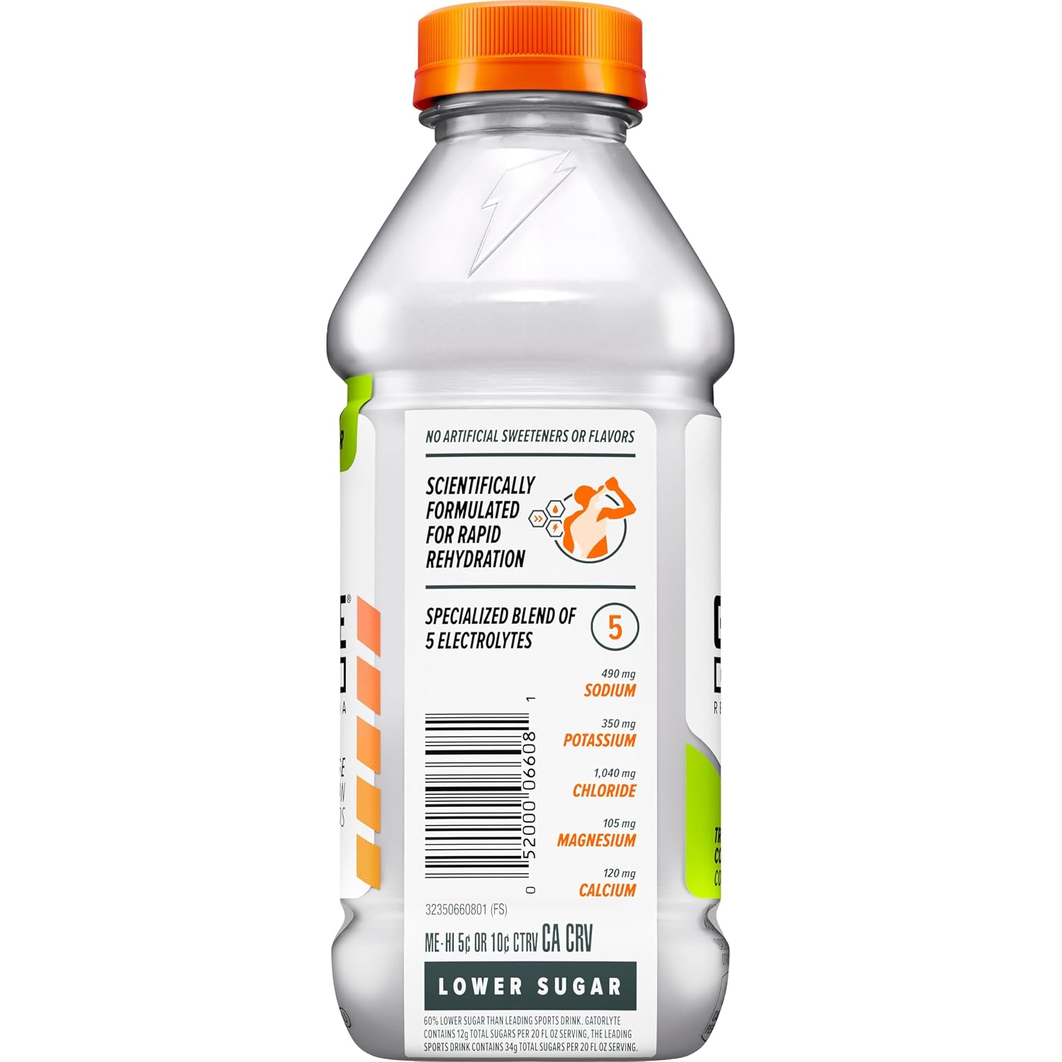 Gatorlyte Rapid Rehydration Electrolyte Drink, Tropical Coconut, 20 fl oz Bottles (12 Pack), Specialized Blend of 5 Electrolytes, Lower Sugar, No Artificial Sweeteners, No Artificial Flavors, Gatorade, Hydration
