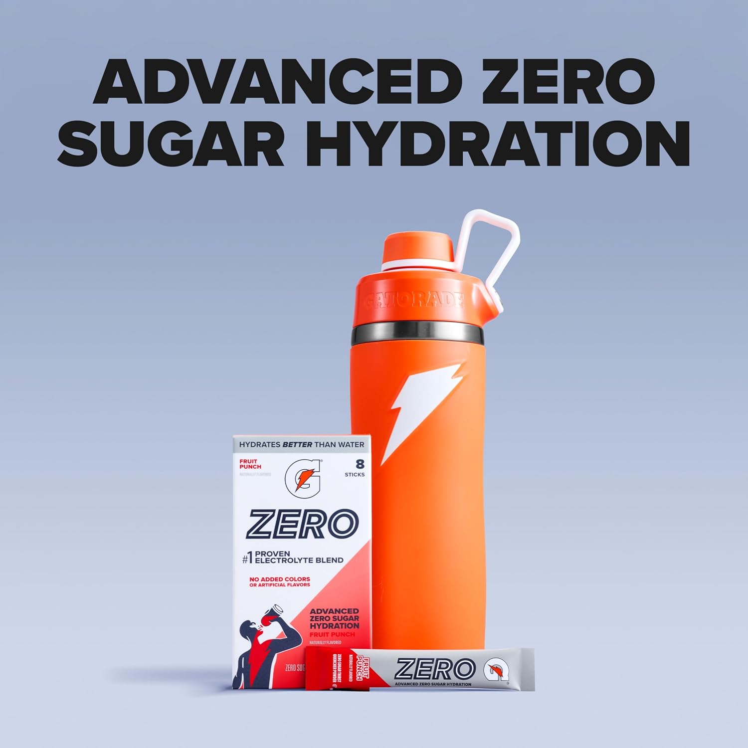 Gatorade Zero Sugar Powder, Orange, (32 Servings)