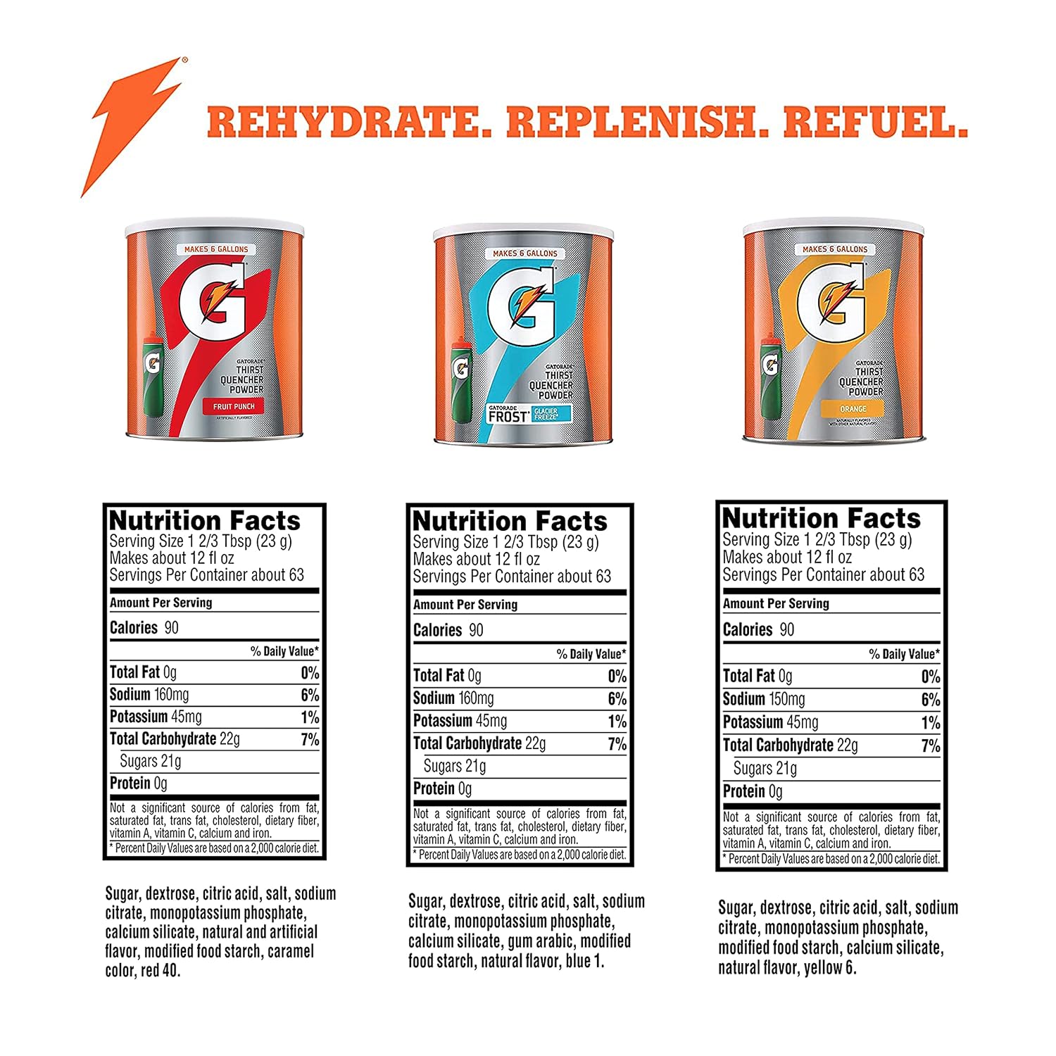 Gatorade Thirst Quencher 51Oz Powder Variety Pack (Pack of 3)