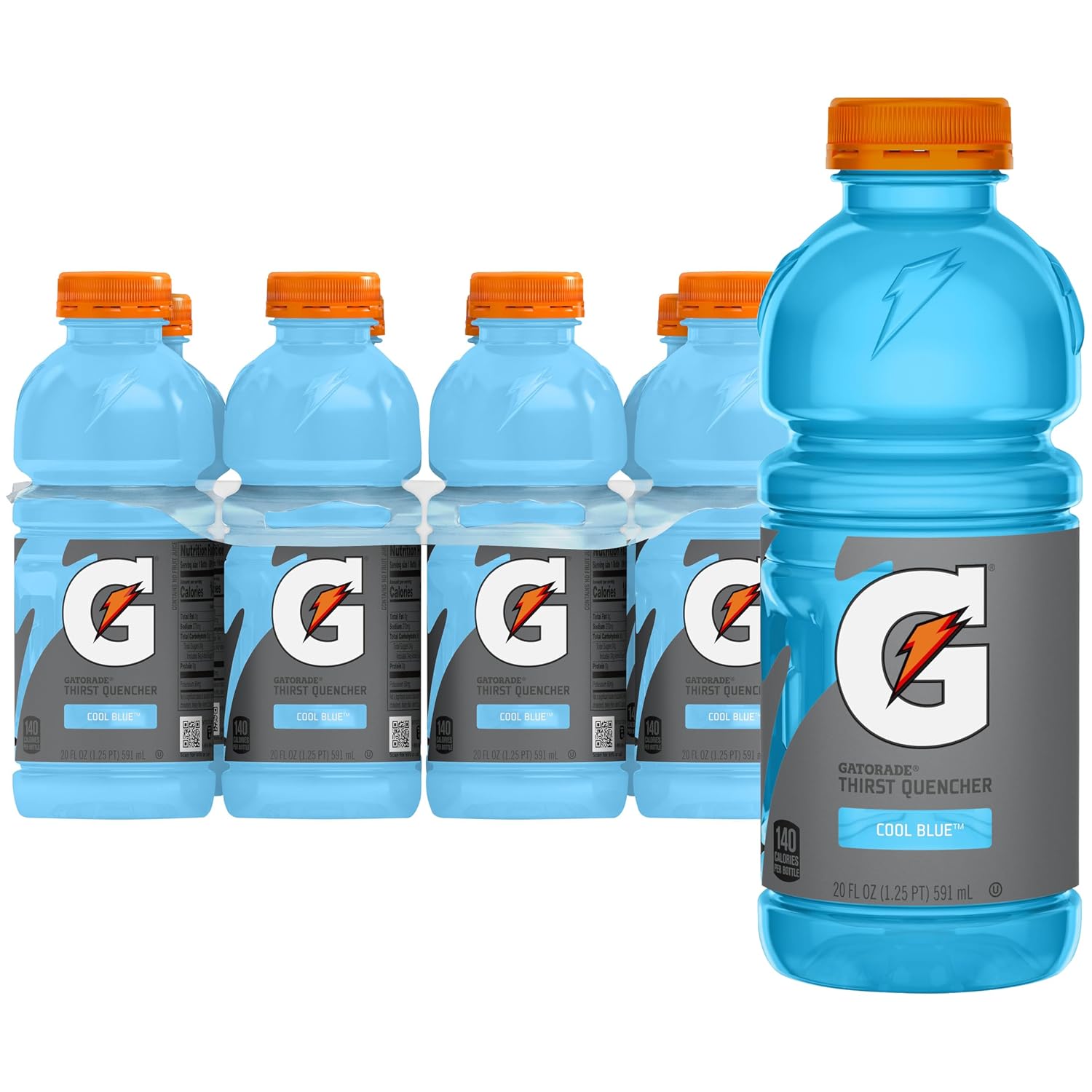 Gatorade Thirst Quencher, Cool Blue, 20 Fl Oz (Pack of 8)