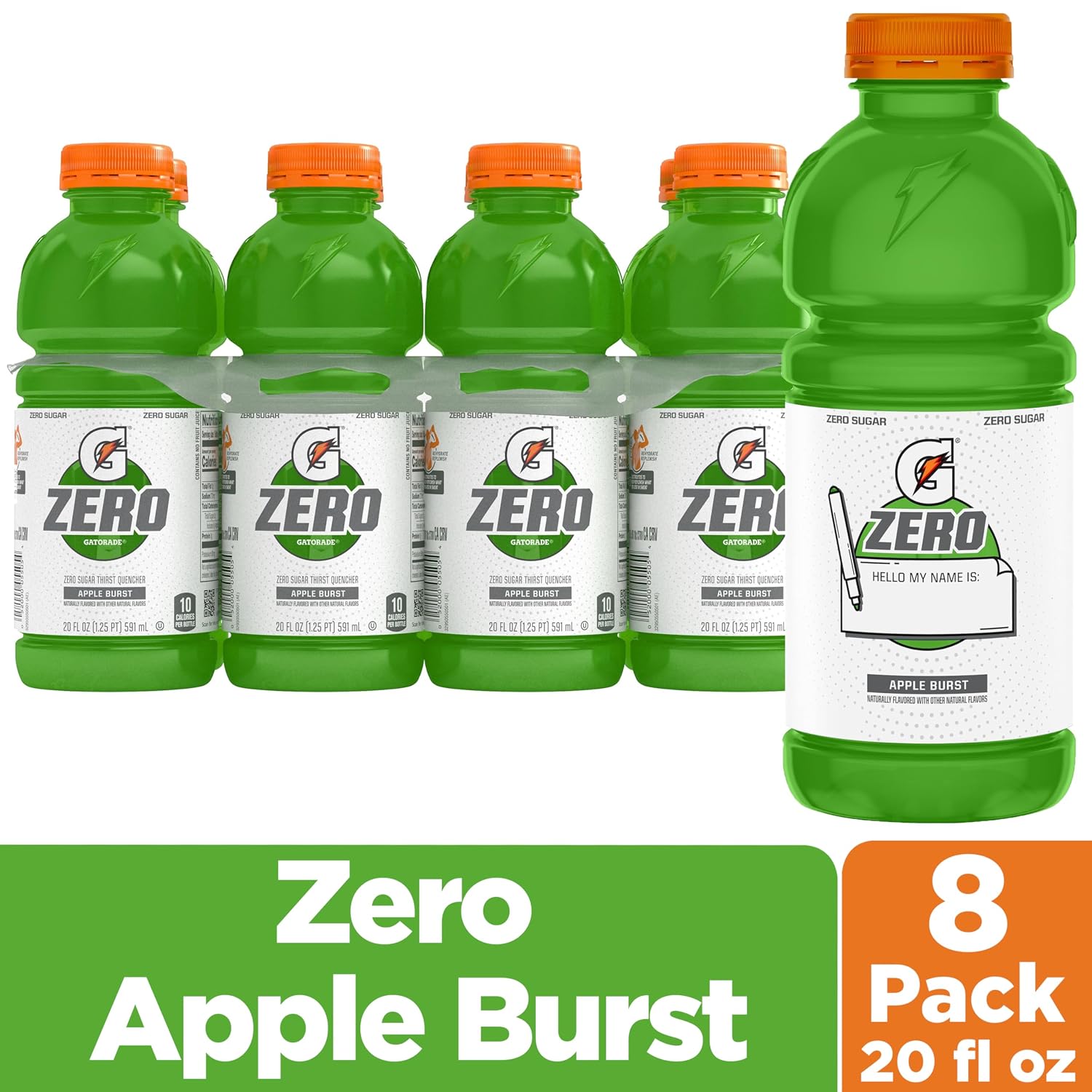 Gatorade Zero Sugar Apple Burst 20oz 8pk
