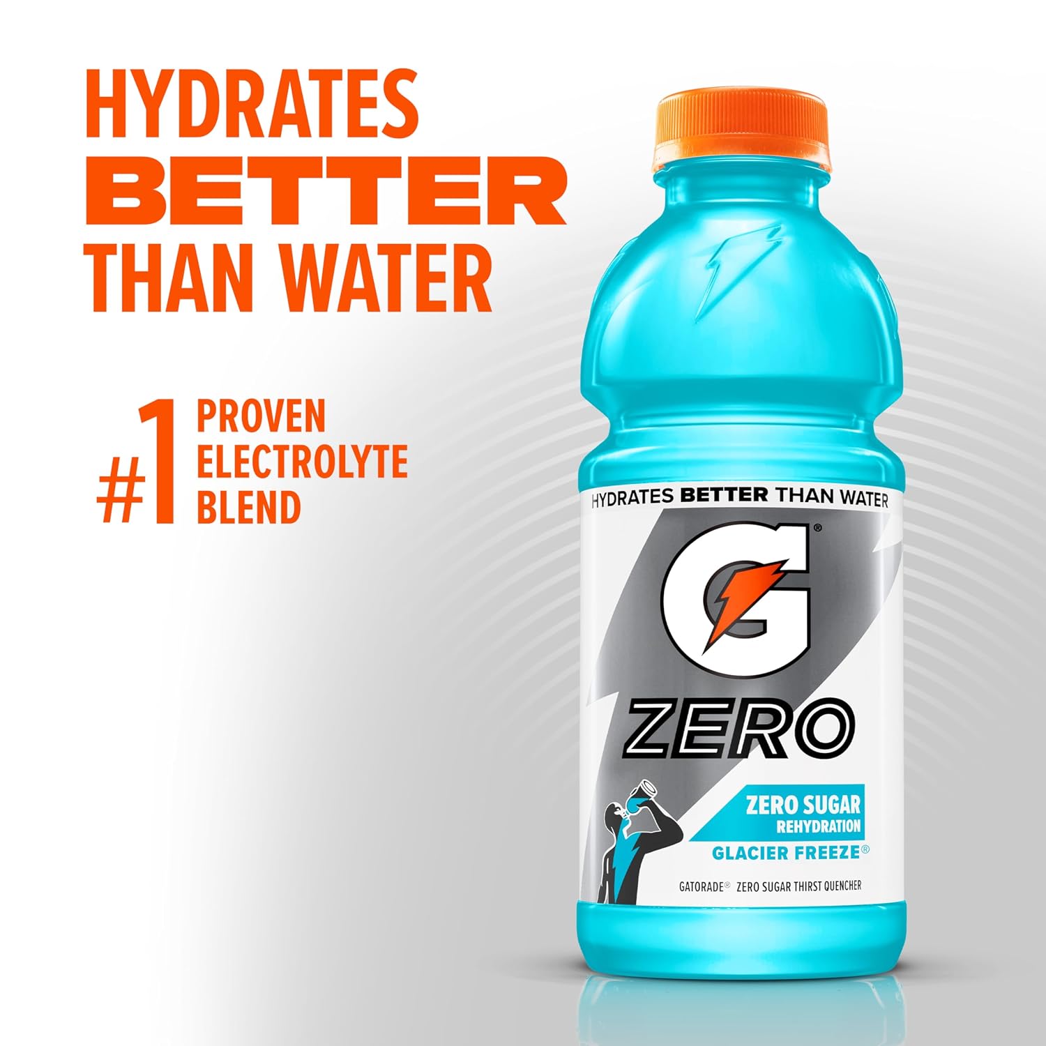 Gatorade Zero Glacier Freeze Thirst Quencher, 28 Fl Oz Bottle