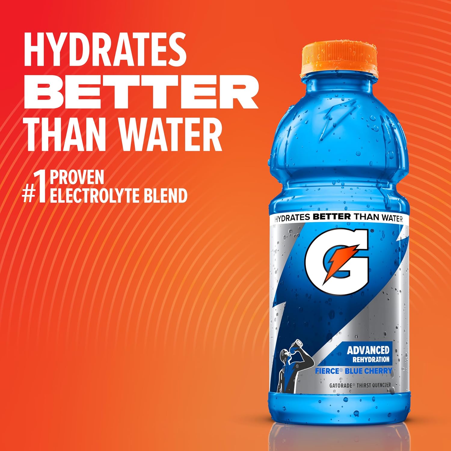 Gatorade Fierce Blue Cherry Thirst Quencher, 28 Fl Oz Bottle