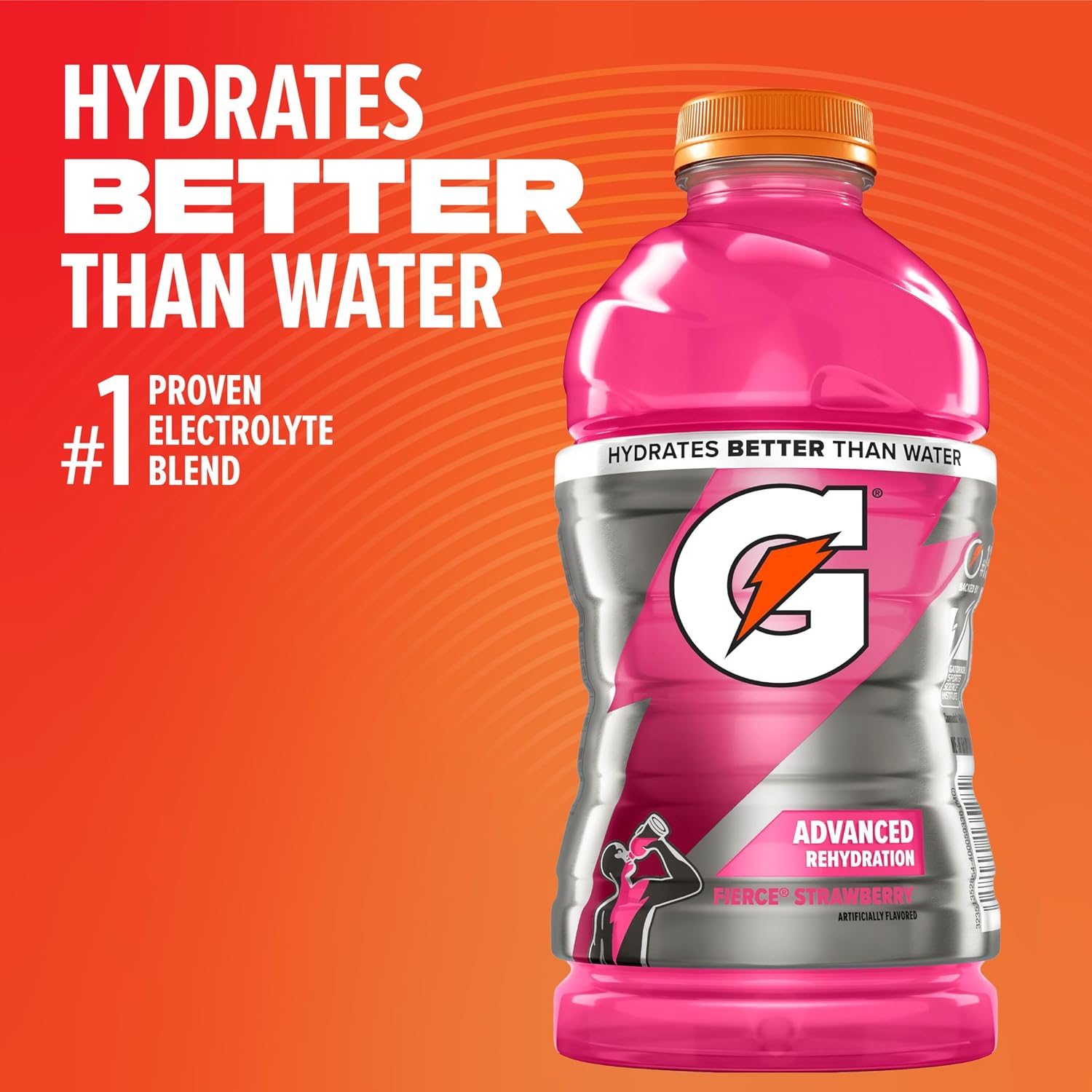 Gatorade Fierce Strawberry Thirst Quencher, 28 Fl Oz Bottle