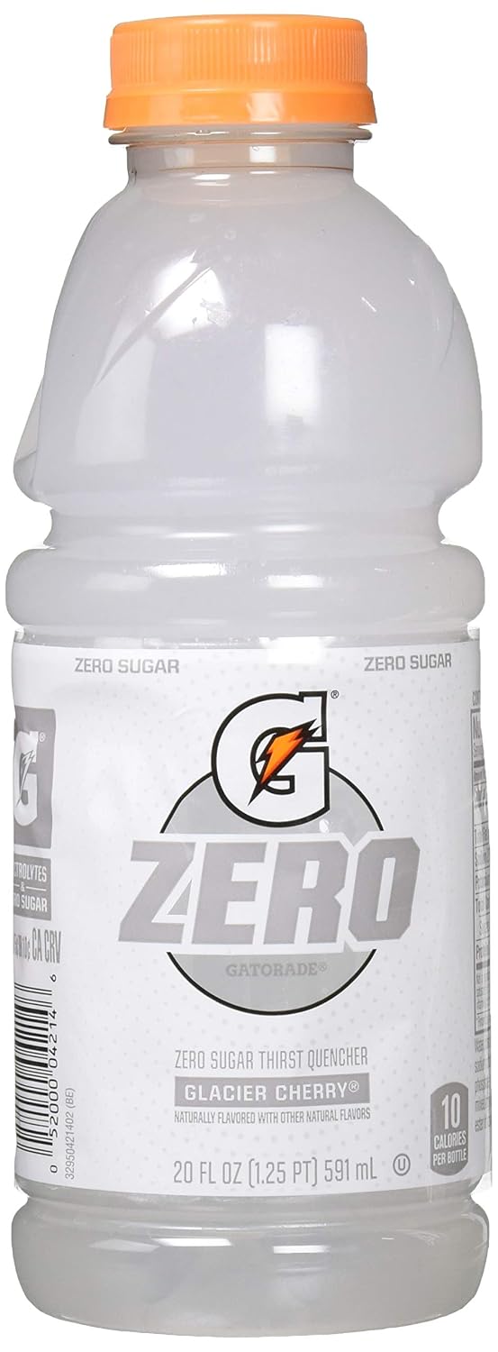 Gatorade Zero Glacier Cherry Thirst Quencher, 20 Fl Oz Bottle