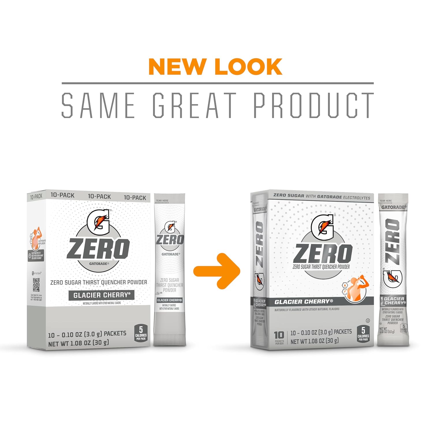 Gatorade G Zero Powder Packets Glacier Cherry 1.08oz 10ct