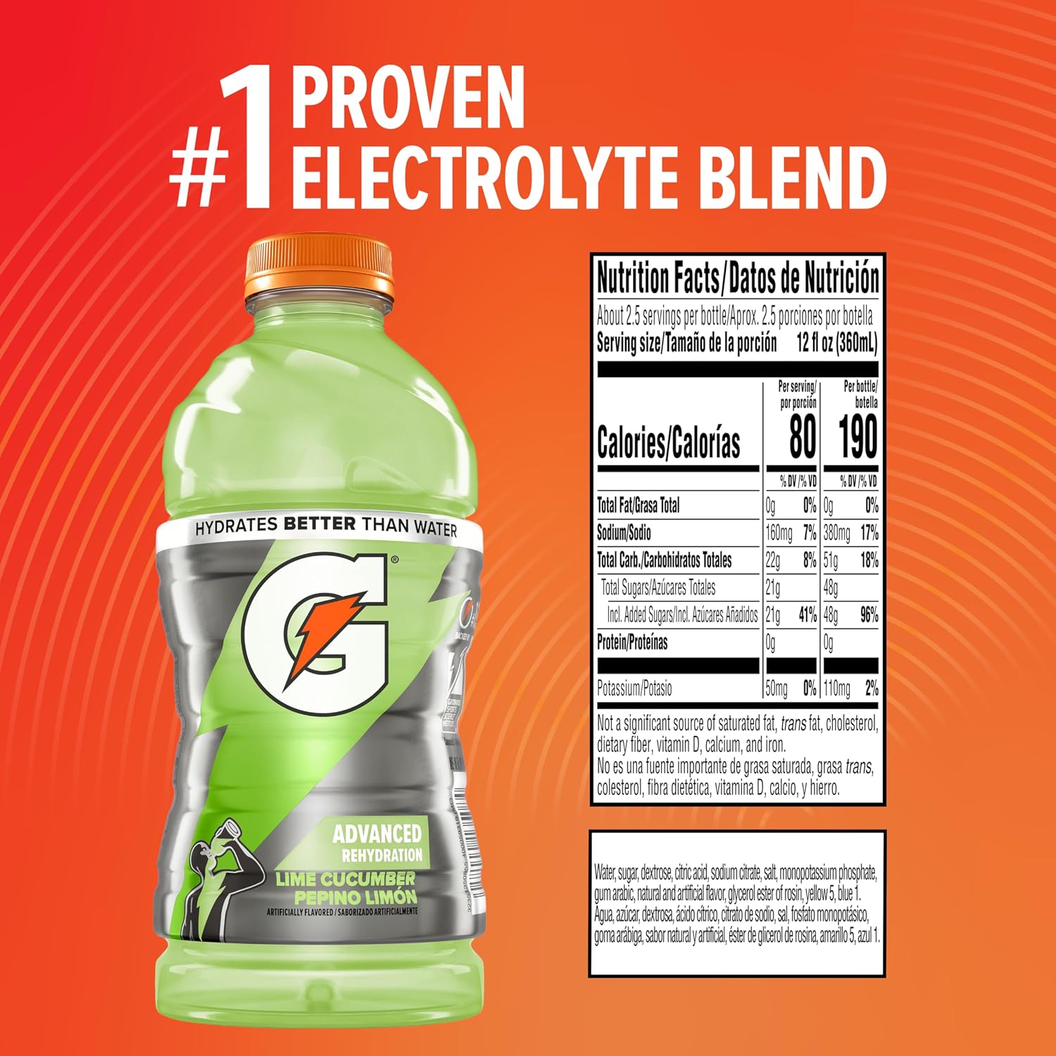 Gatorade Lime Cucumber Thirst Quencher, 28 Fl Oz Bottle