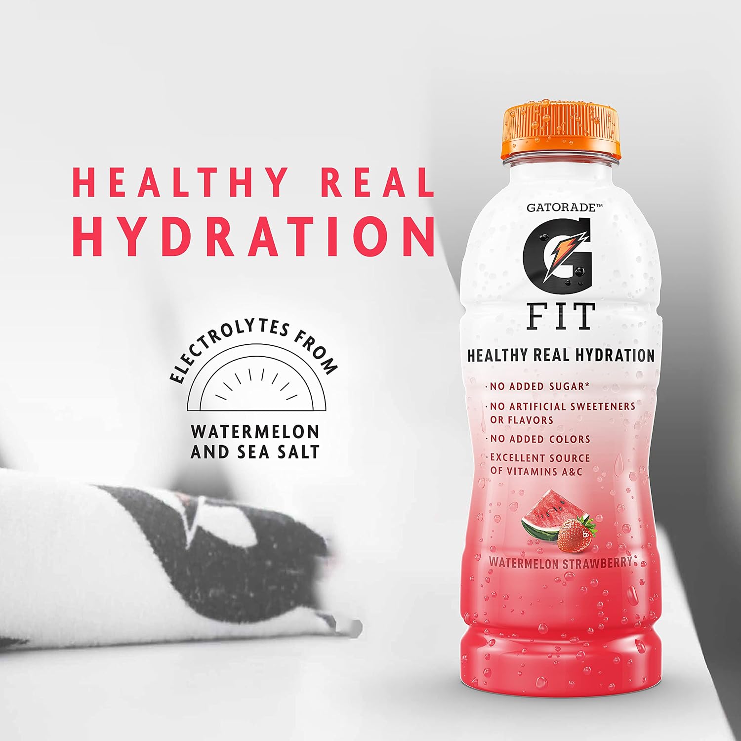 Gatorade Fit Cherry Lime Electrolyte Beverage, 16.9 Fl Oz Bottles, 12 Pack