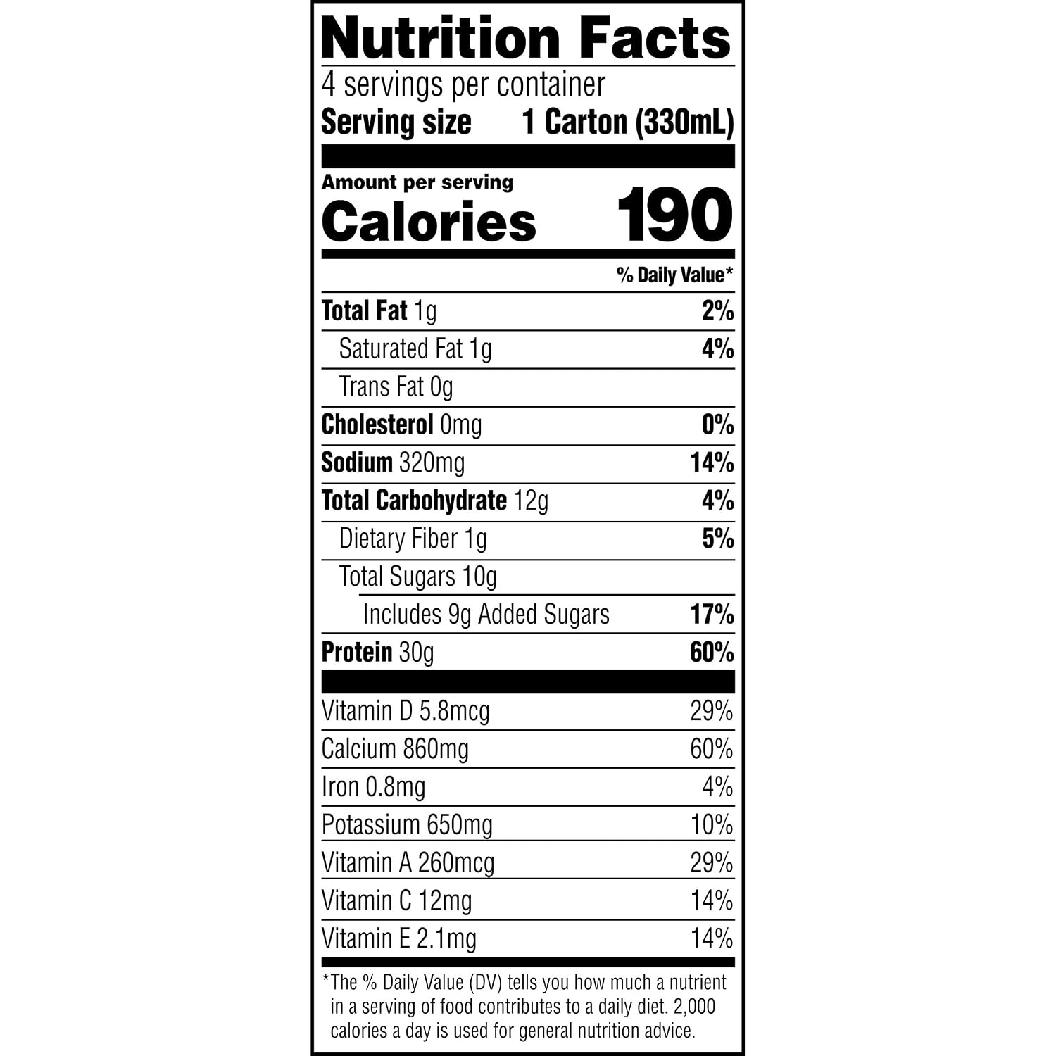Gatorade Super Shake, Chocolate, 30g Protein, 11.6 Fl oz Carton, Pack of 4