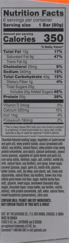 Gatorade Whey Protein Bars Peanut Butter Chocolate, 2.8 Oz, 6 Ct
