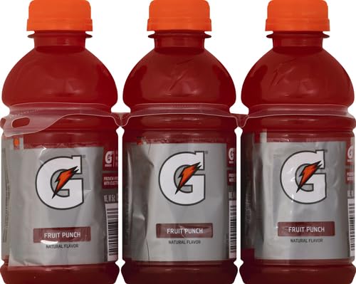Gatorade Thirst Quencher Sports Drink, Fruit Punch, 12oz Bottles, 6 Pack, Electrolytes for Rehydration