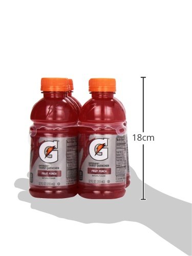Gatorade Thirst Quencher Sports Drink, Fruit Punch, 12oz Bottles, 6 Pack, Electrolytes for Rehydration