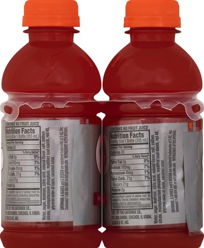 Gatorade Thirst Quencher Sports Drink, Fruit Punch, 12oz Bottles, 6 Pack, Electrolytes for Rehydration