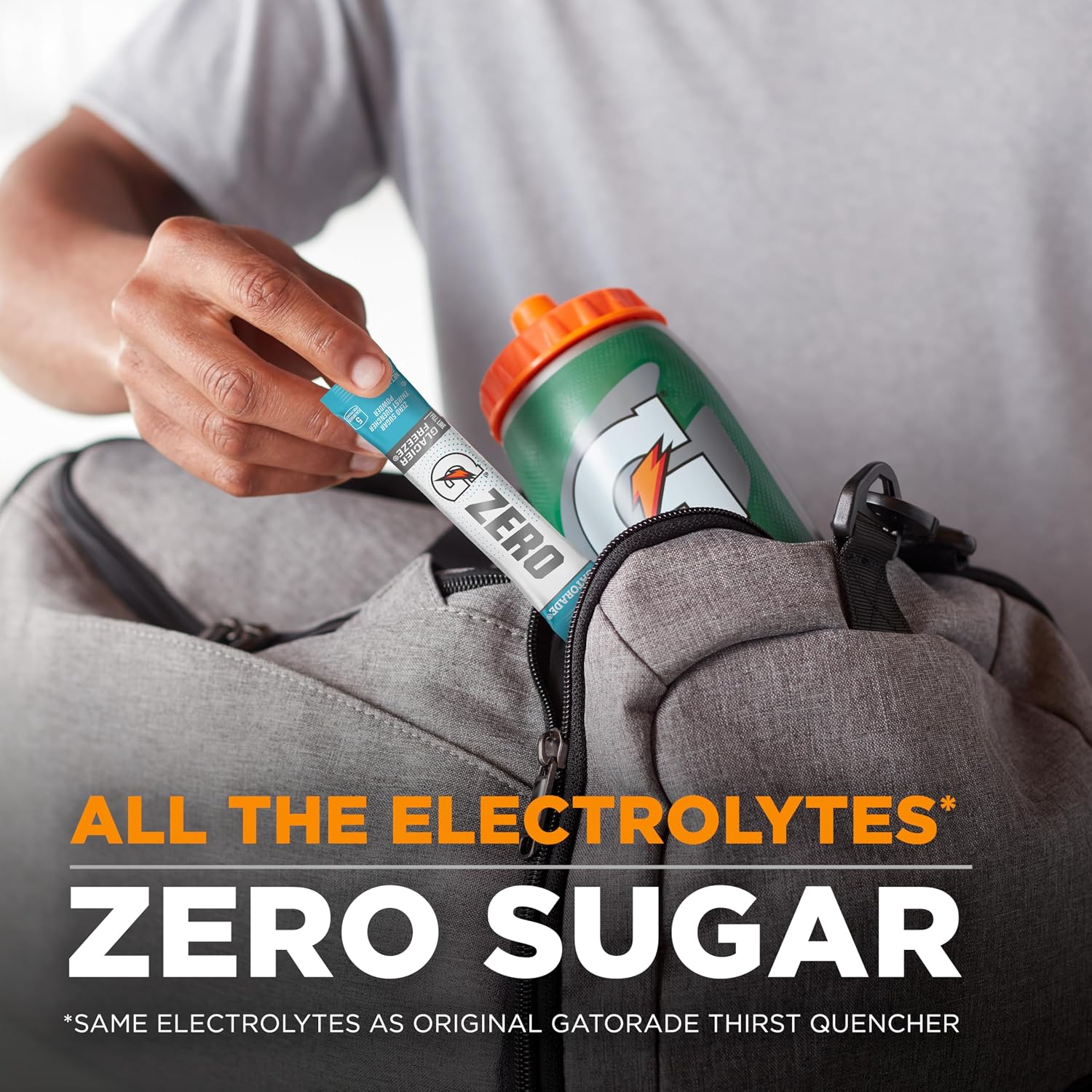Gatorade G Zero Sports Drink Mix Powder Packets, Orange, Electrolyte Powder Drink Mix for Hydration, Zero Sugar, Total 120 Packets