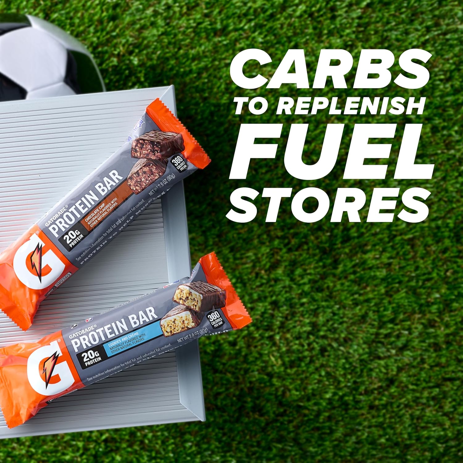 Gatorade Whey Protein Bars, Mint Chocolate Crunch, 2.8 oz bars (20g of protein per bar) (Pack of 12)