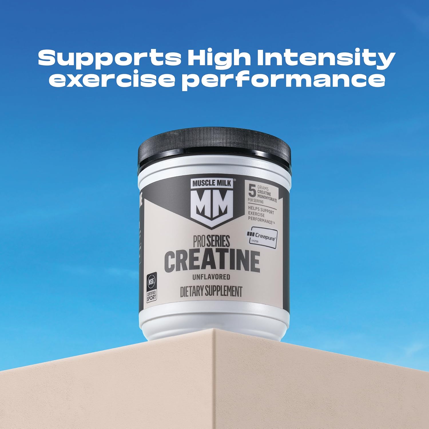Muscle Milk Pro Series Creatine Powder Supplement, Unflavored, 1.1 Pound, 100 Servings, 5g Creatine Monohydrate, NSF Certified for Sport, Packaging May Vary
