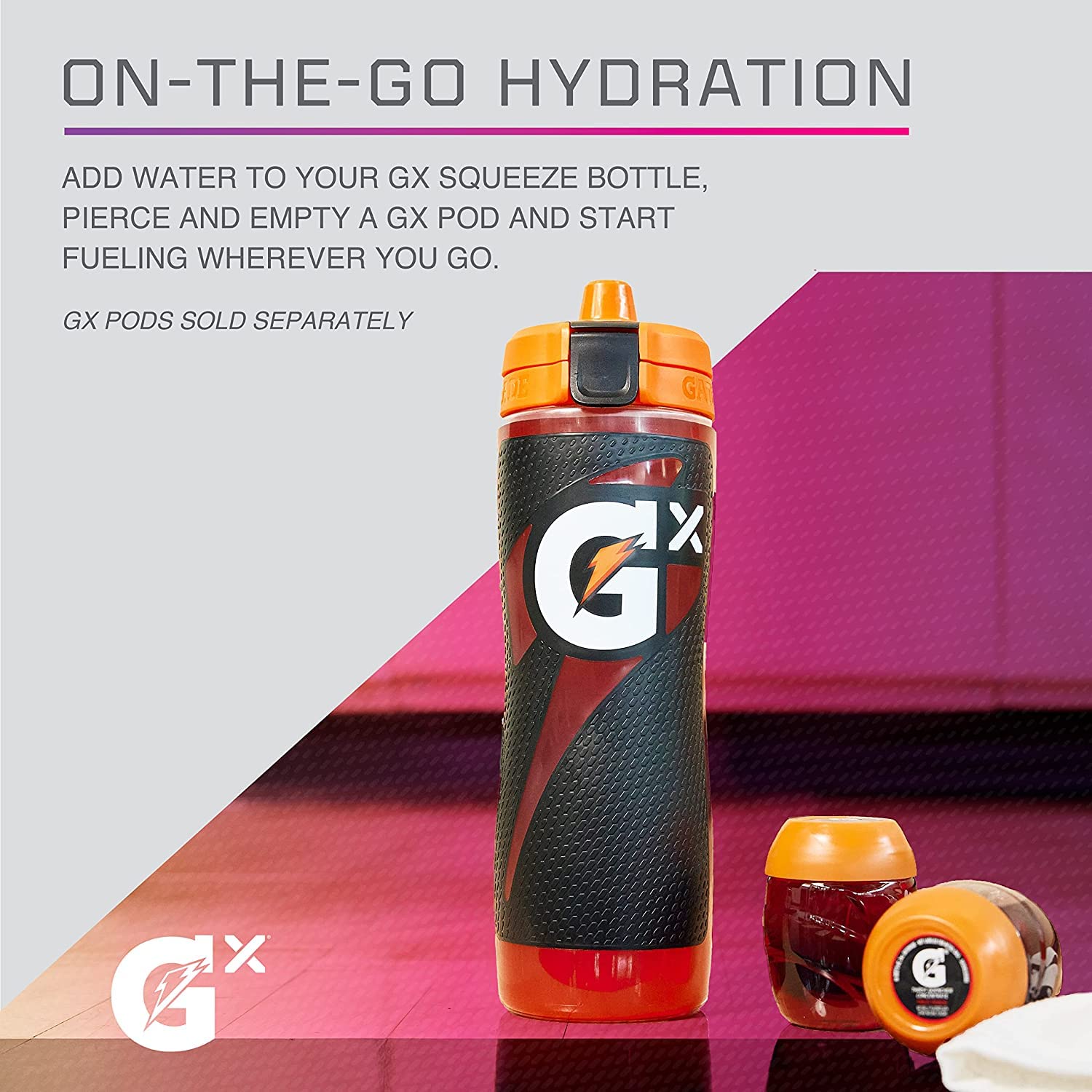 Gatorade Gx Bottle, Marble White, 30 Ounces